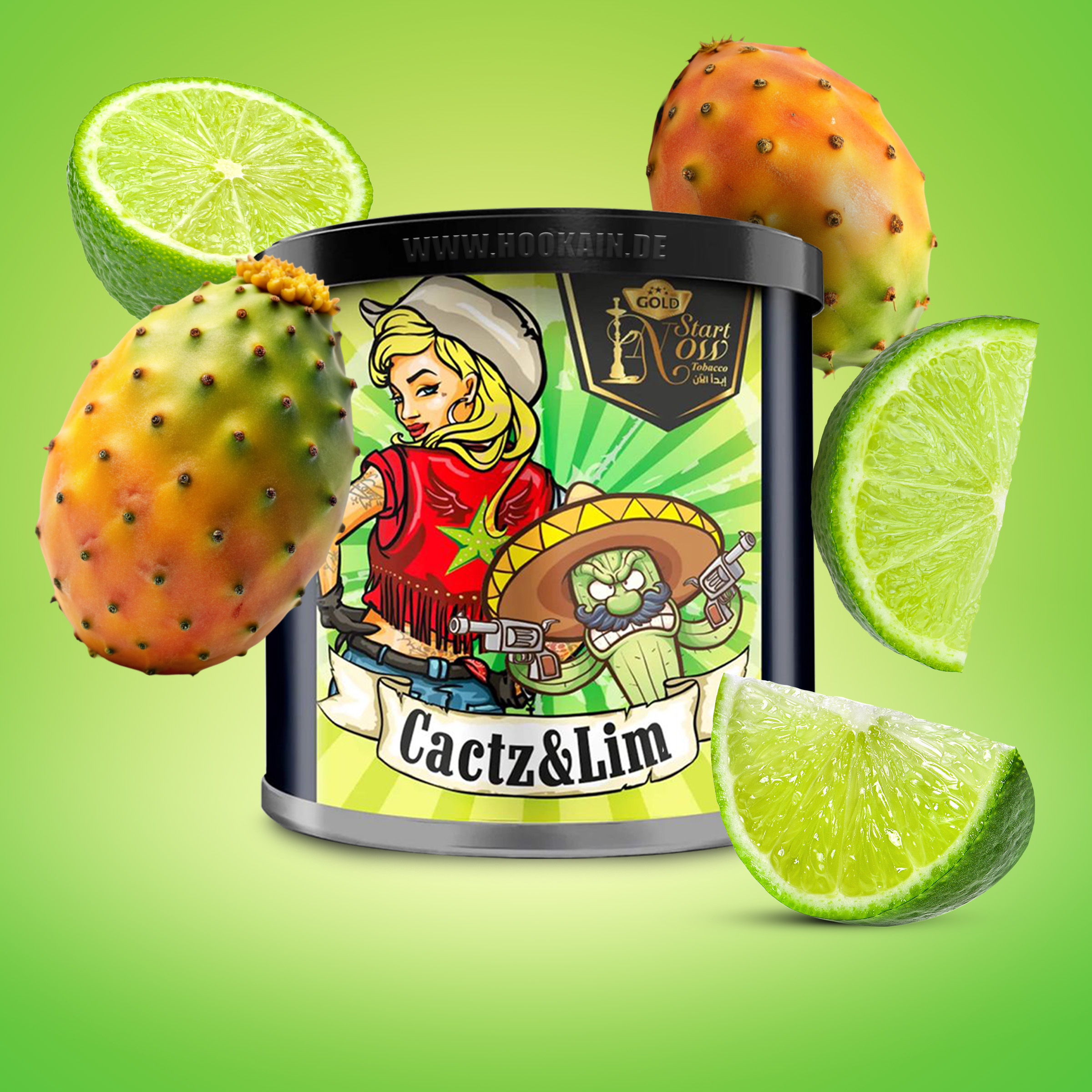 Start Now Catz & Lim Shishatabak 200g &ndash; Kaktusfeige & Limette 1