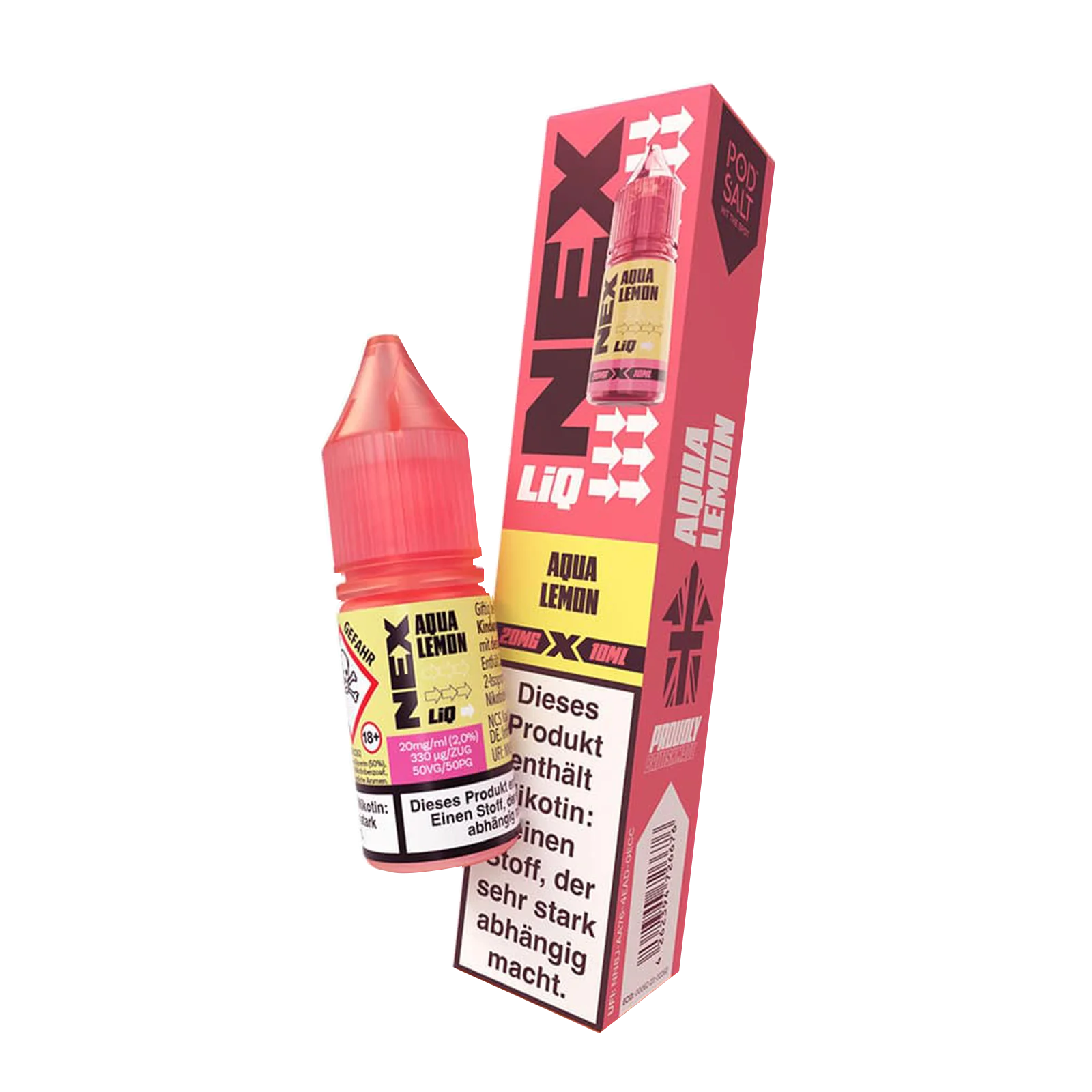 NexLiq - Pod Salt- NicSalt - 10 ml 20 mg Aqua Lemon 2