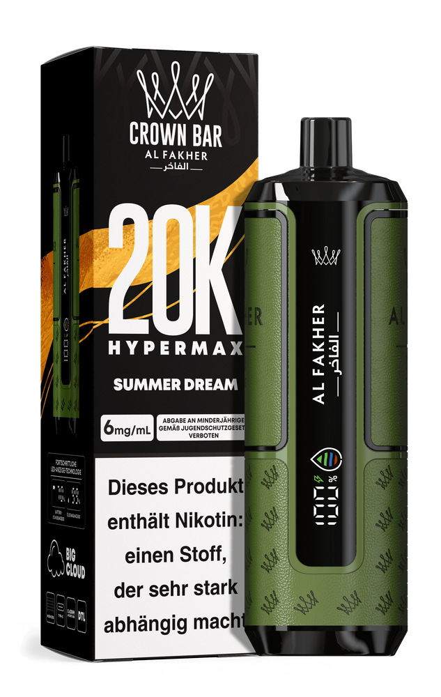 Al Fakher - Crown Bar - Hypermax - 20k - Summer Dream 1