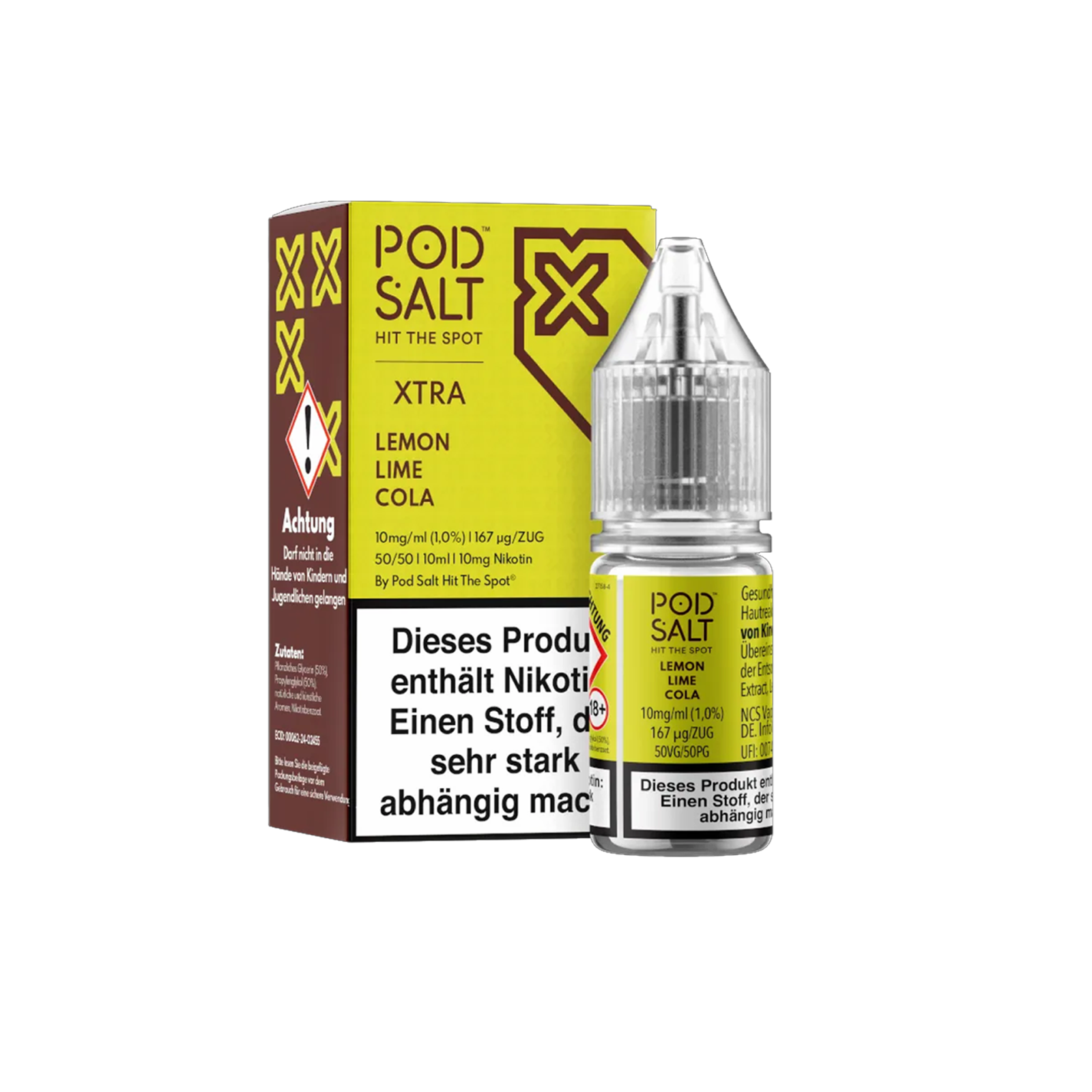 Pod Salt Xtra - E-Liquid - Nicotine Salt - Lemon Lime Cola - 10 ml - 10 mg