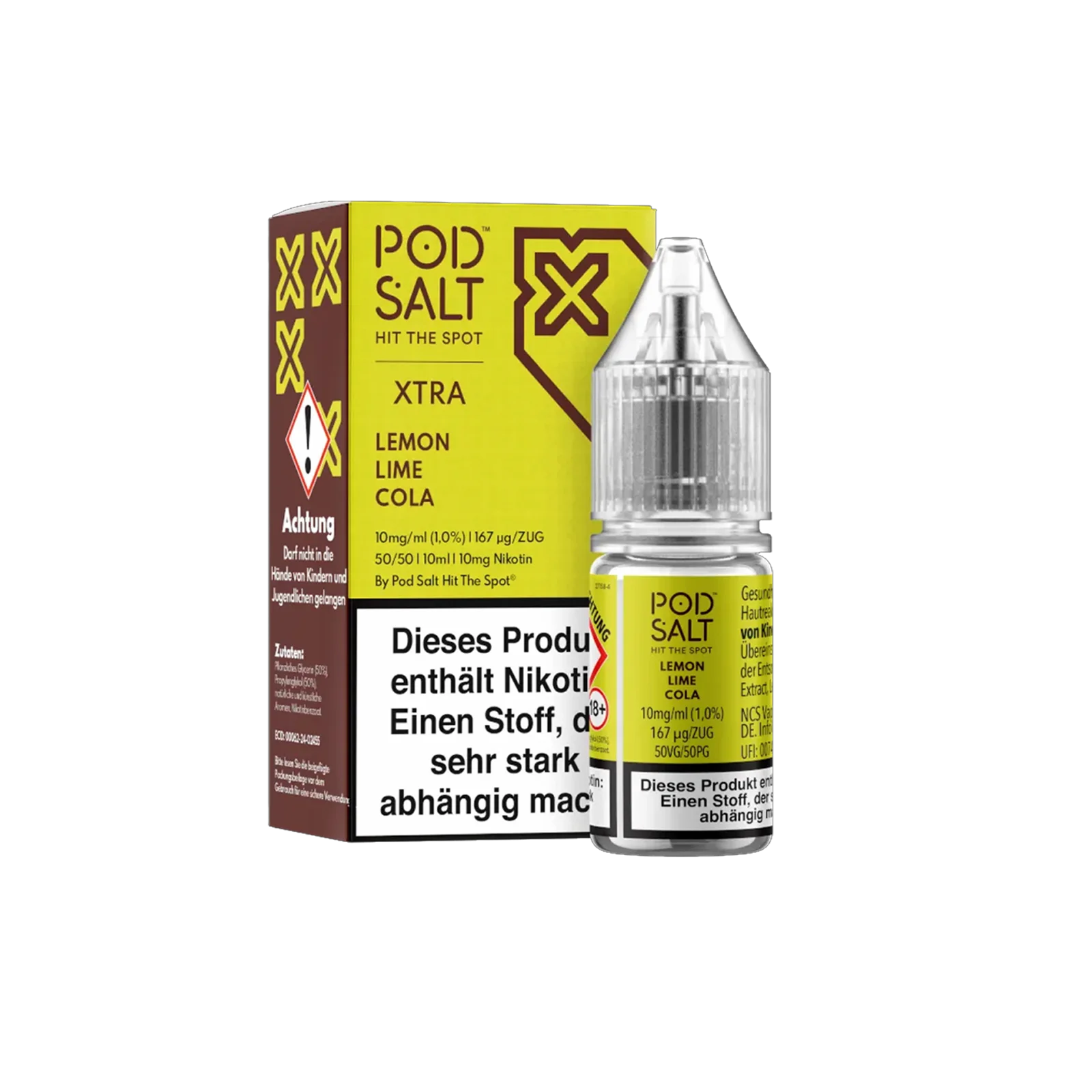 Pod Salt Xtra - E-Liquid - Nicotine Salt - Lemon Lime Cola - 10 ml - 10 mg