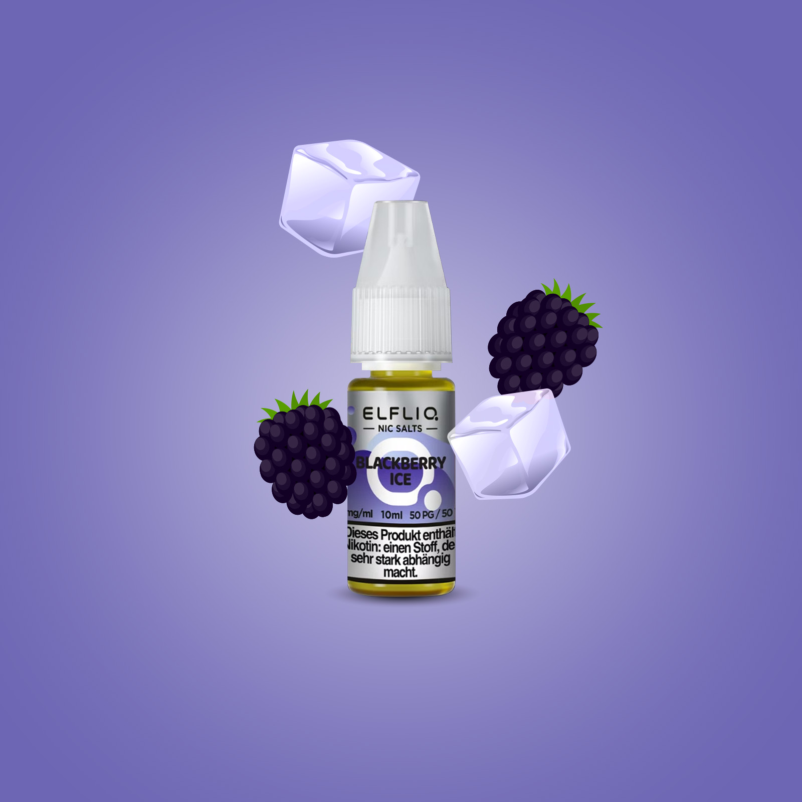 Elf Bar - ElfliQ - E-Liquid - Nikotinsalz - Blackberry Ice - 10 mg 1