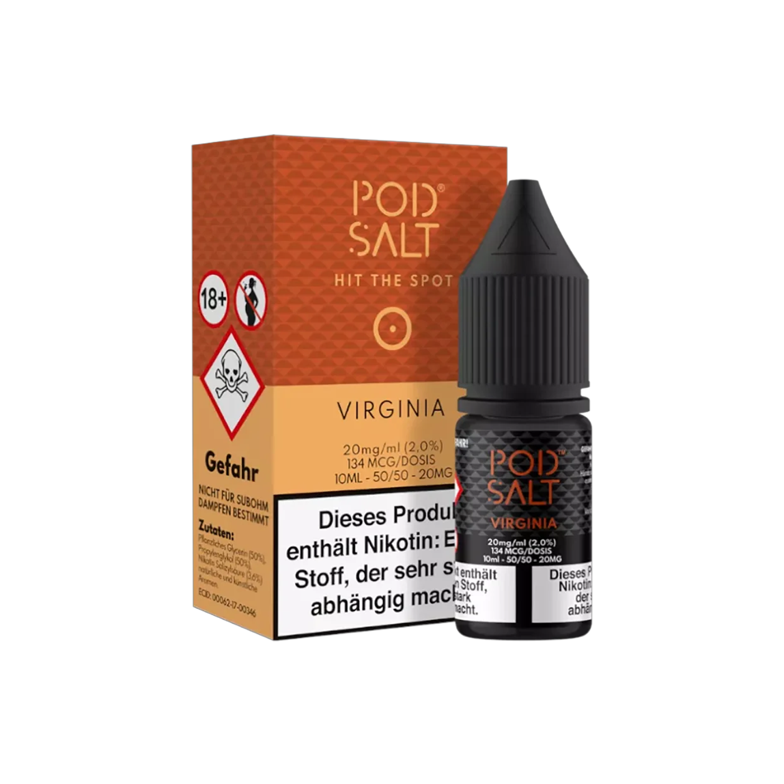 Pod Salt - E-Liquid - NicSalt - Virginia - 10 ml - 20 mg