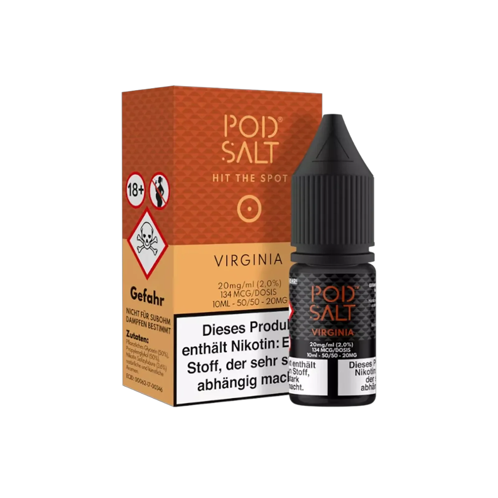 Pod Salt - E-Liquid - NicSalt - Virginia - 10 ml - 20 mg