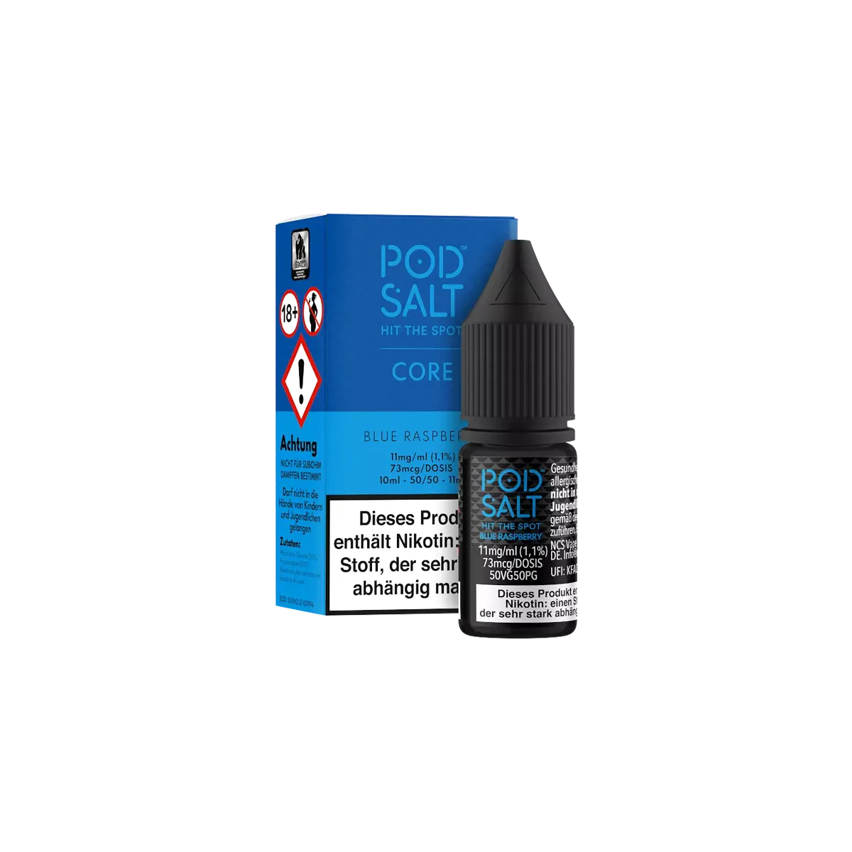 Pod Salt Core Liquid Blue Raspberry 10ml 11 mg Nikotinsalz