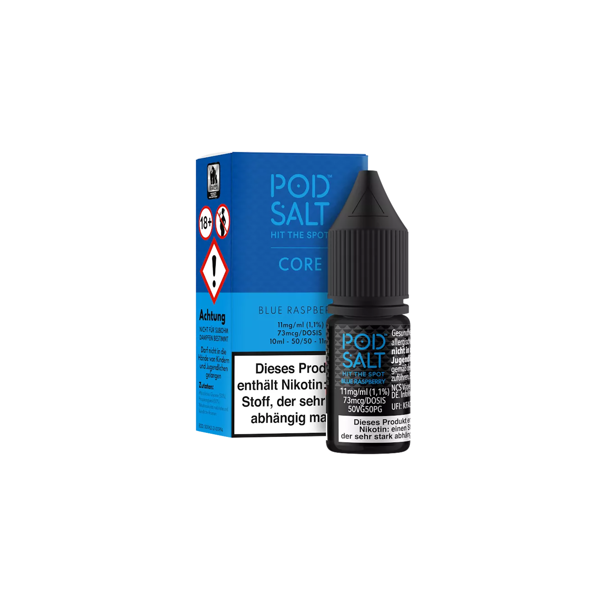 Pod Salt Core Liquid Blue Raspberry 10ml 11 mg Nikotinsalz