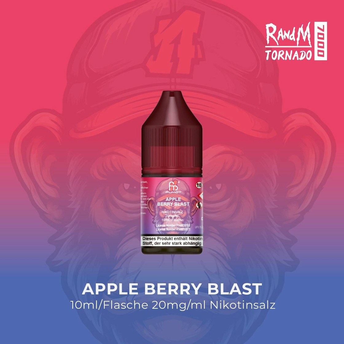 RandM Tornado 7000 | Apple Berry Blast E-Liquid Nikotinsalz 20 mg 1