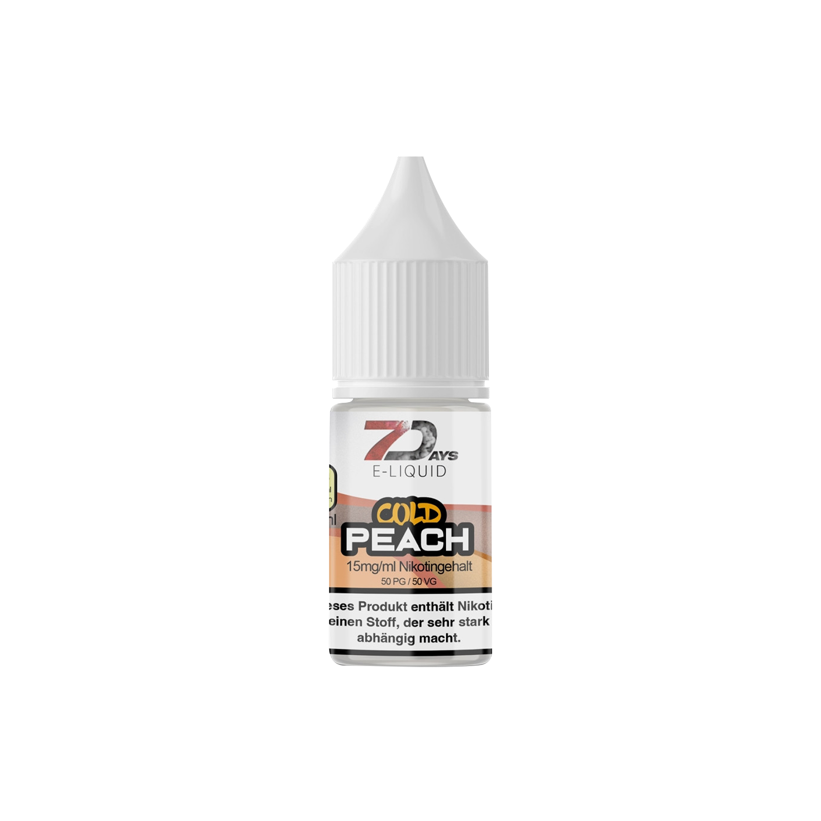 7 Days Cold Peach 15mg 10ml Nikotinsalz E-Liquid &ndash; Pfirsich & K&uuml;hle 2