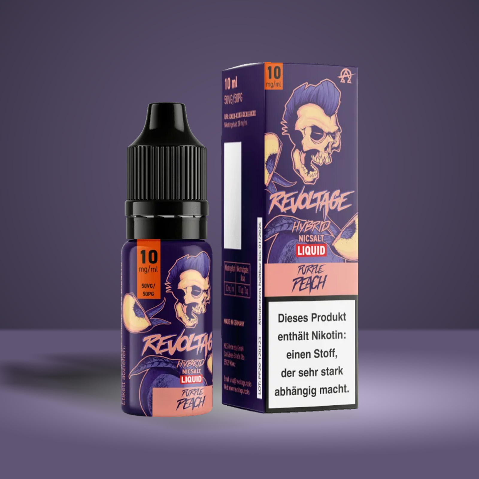 Revoltage - E-Liquid - Nikotinsalz - Purple Peach - 10 ml - 10 mg 1