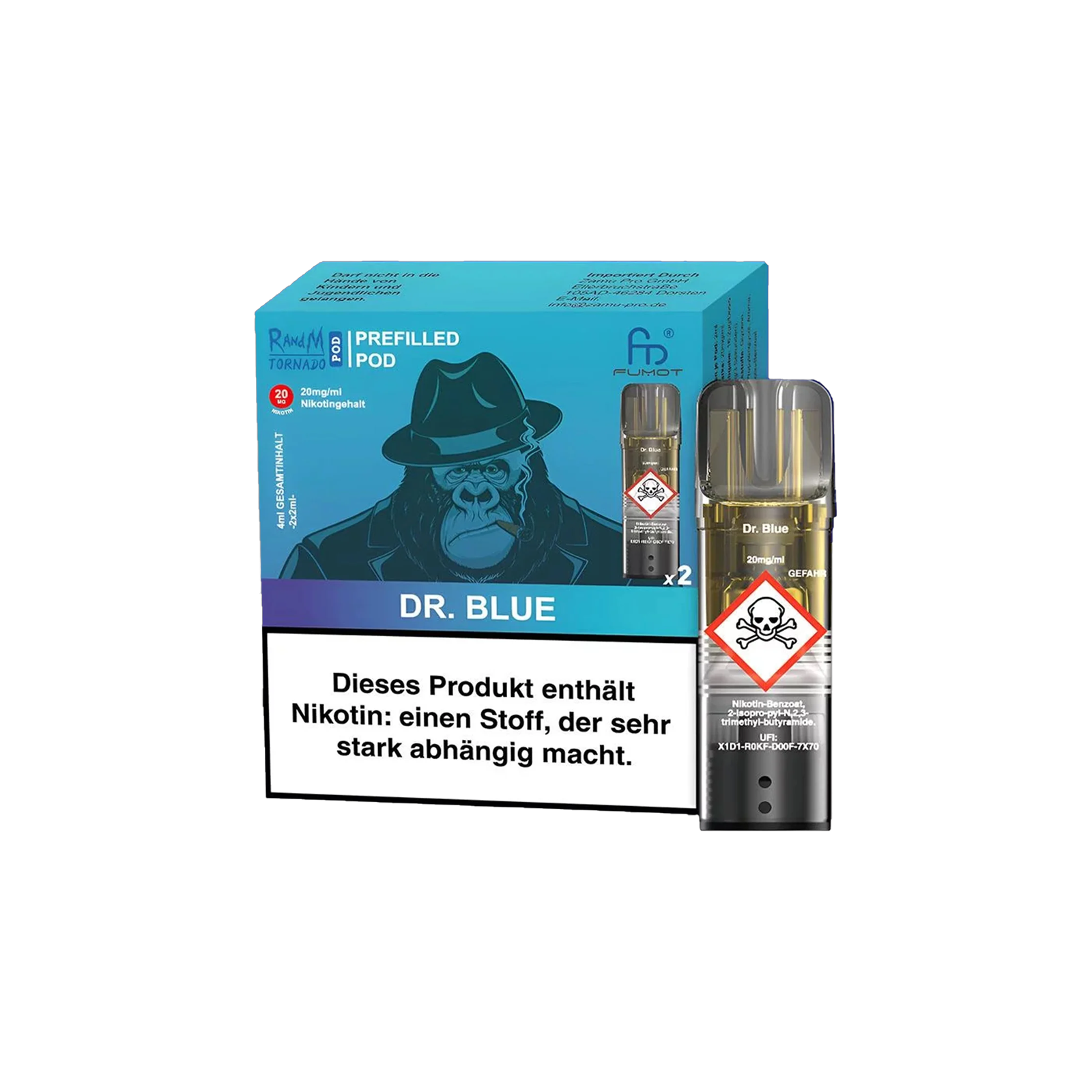 RandM  - Tornado Pods - Dr. Blue - 2 Pack - 20 mg - 2 ml