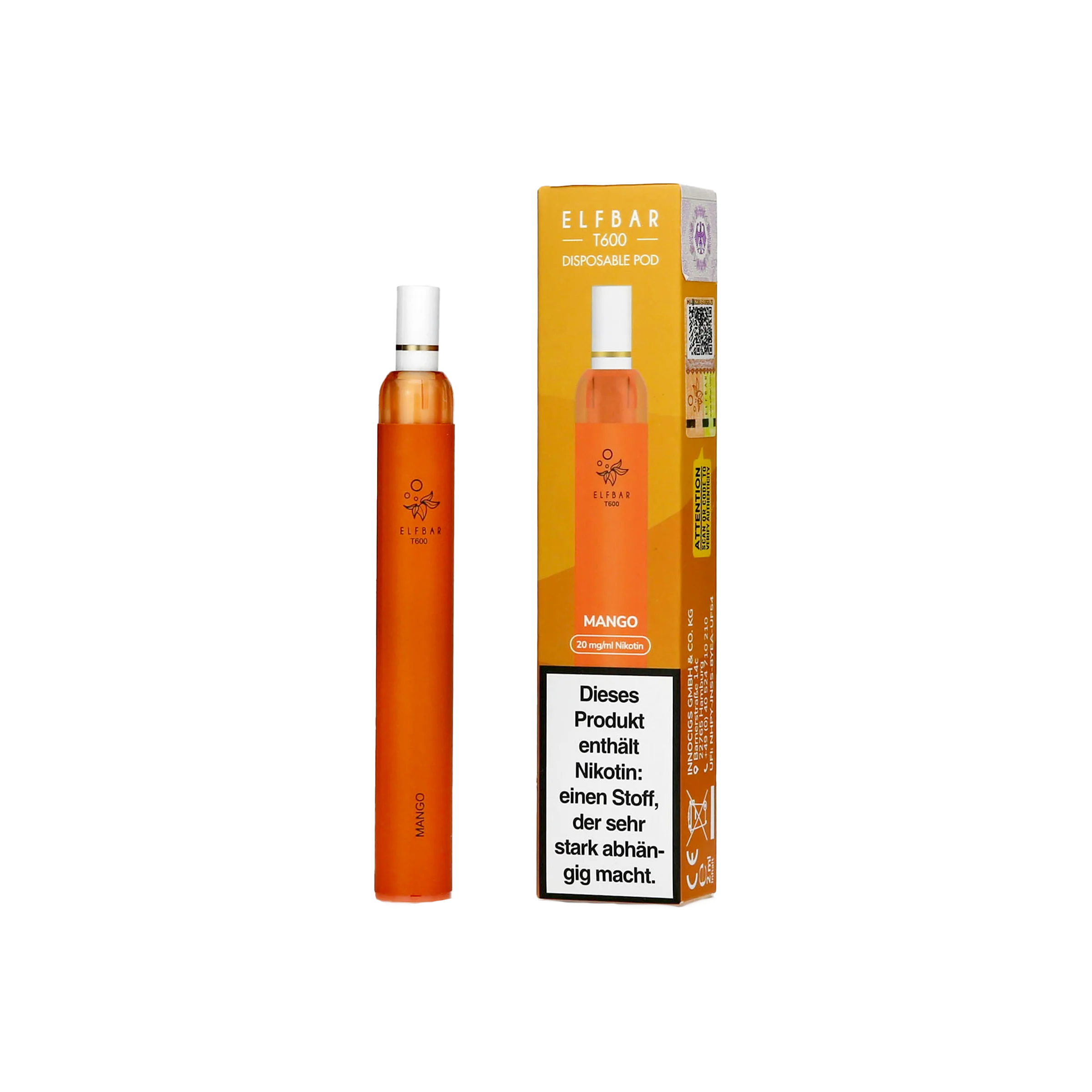 Elfbar T600 - Mango - Einweg Vapestick - 20 mg