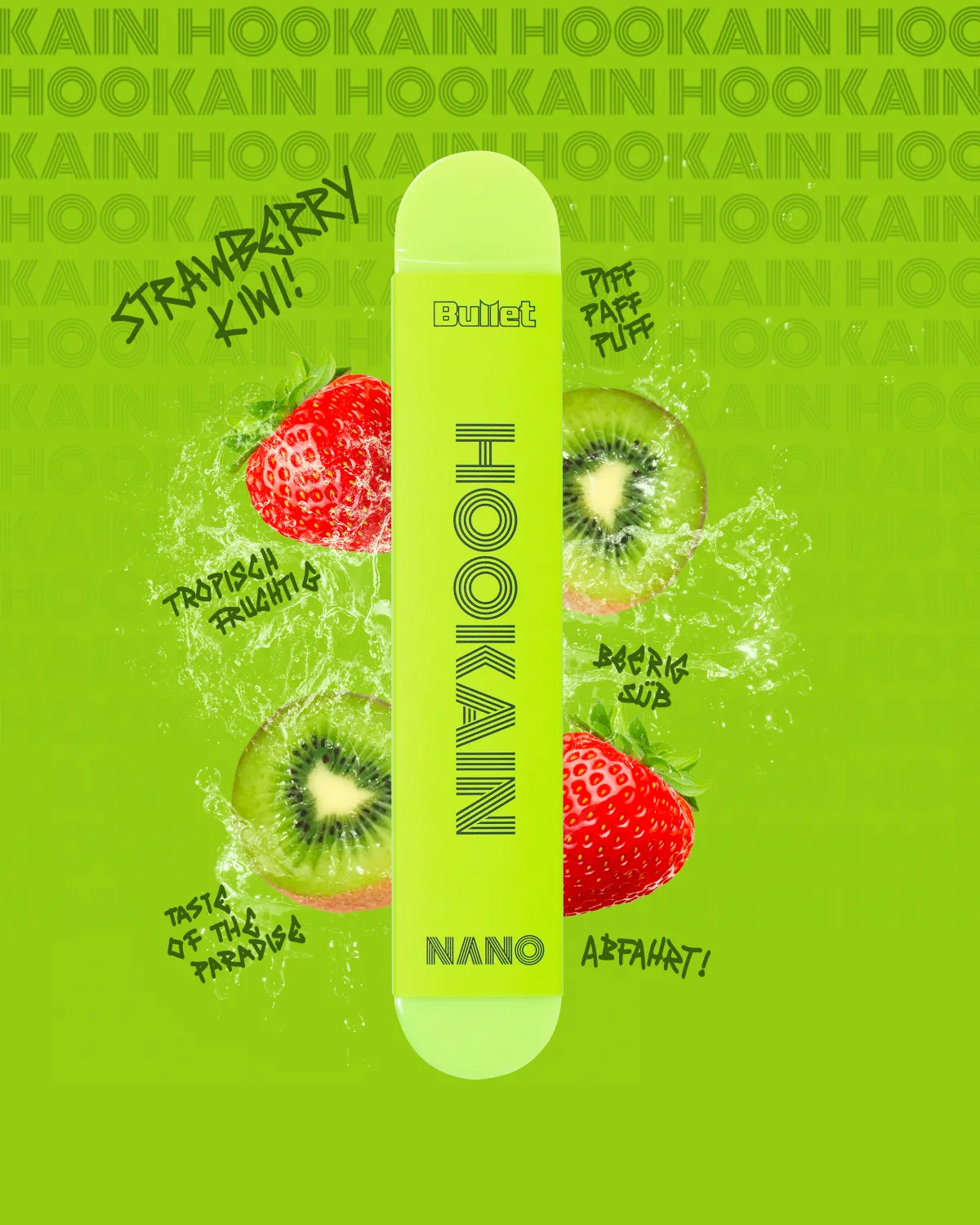 HOOKAiN Nano X Vapestick Strawberry Kiwi Einweg E-Zigarette