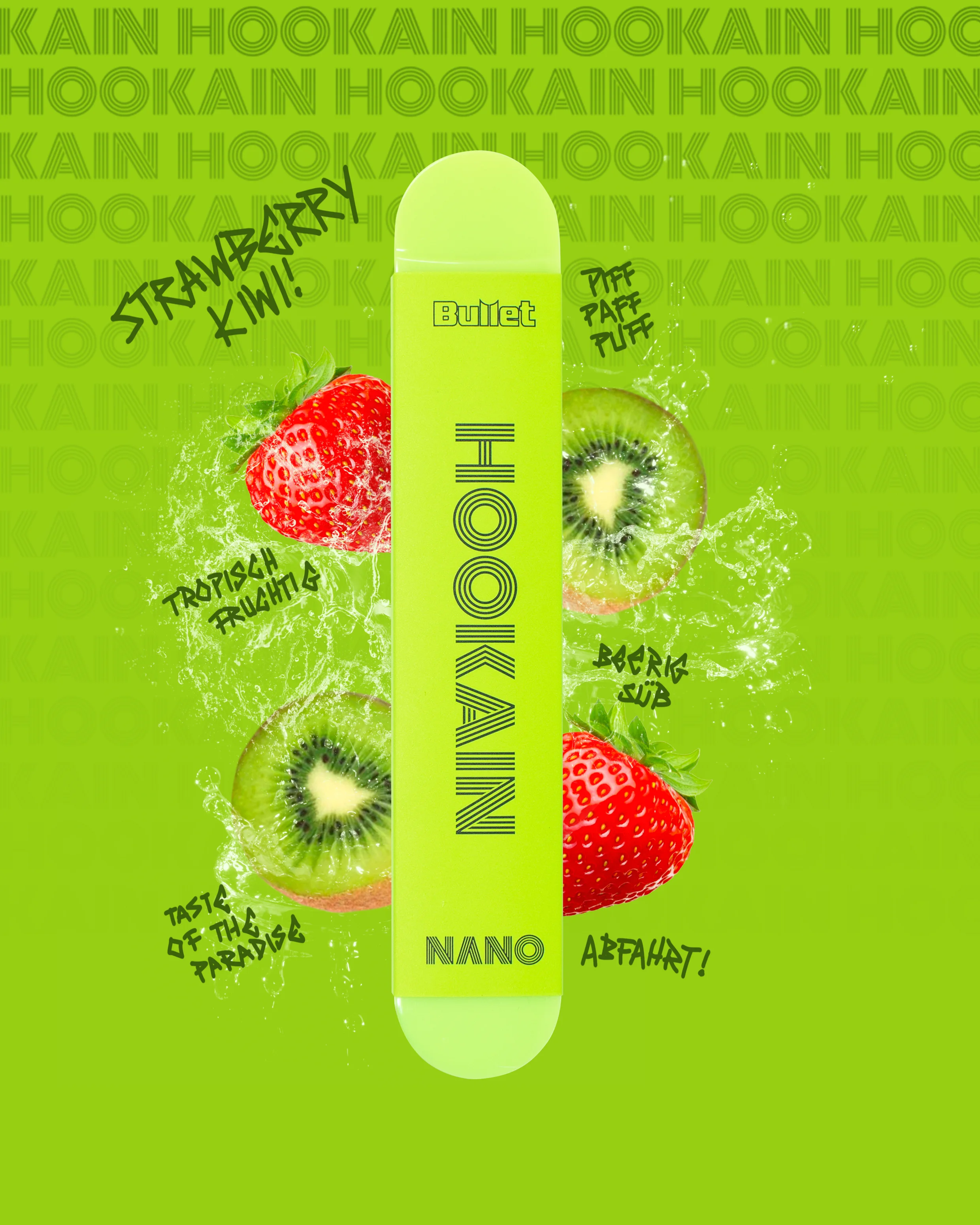 HOOKAiN Nano X Vapestick Strawberry Kiwi  Einweg E-Zigarette