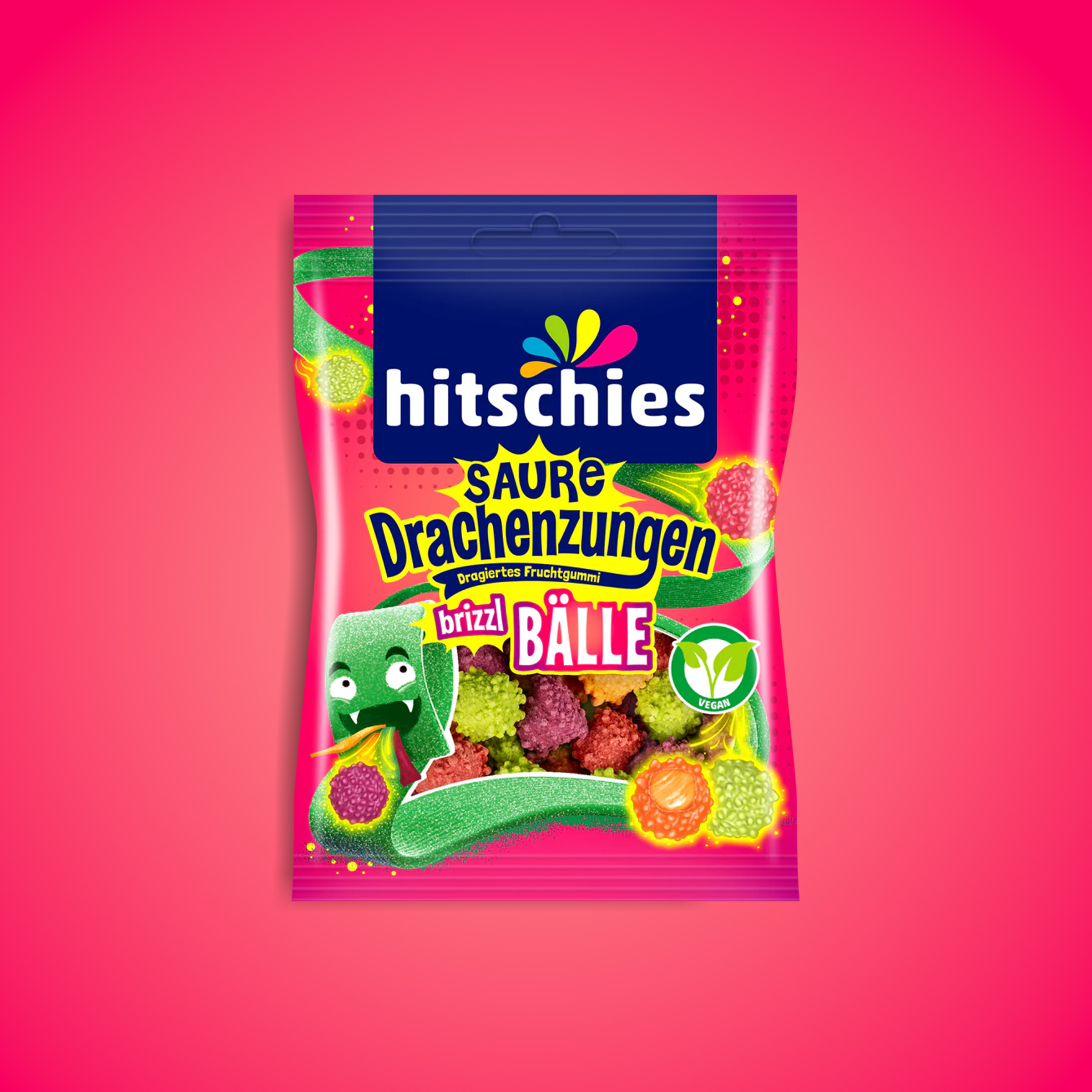 Saure Drachenzungen Brizzl Bälle 100 g | Hitschies online 1