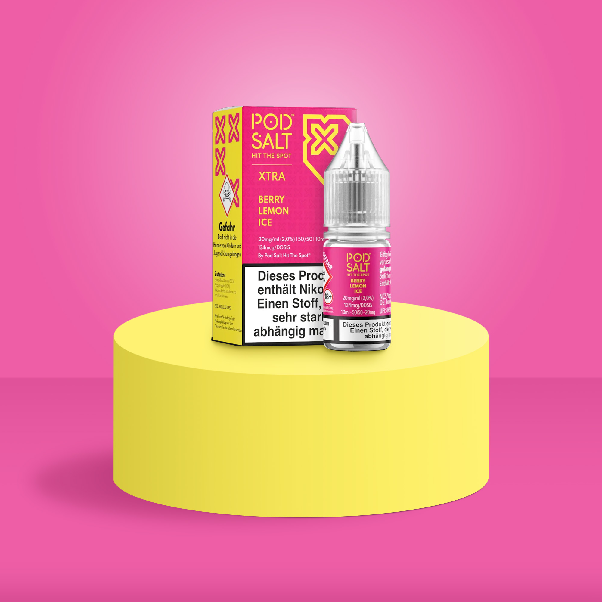 Pod Salt Xtra Nikotinsalz E-Liquid Berry Lemon Ice 10 ml mit 20 mg g&uuml;nstig bestellen 1