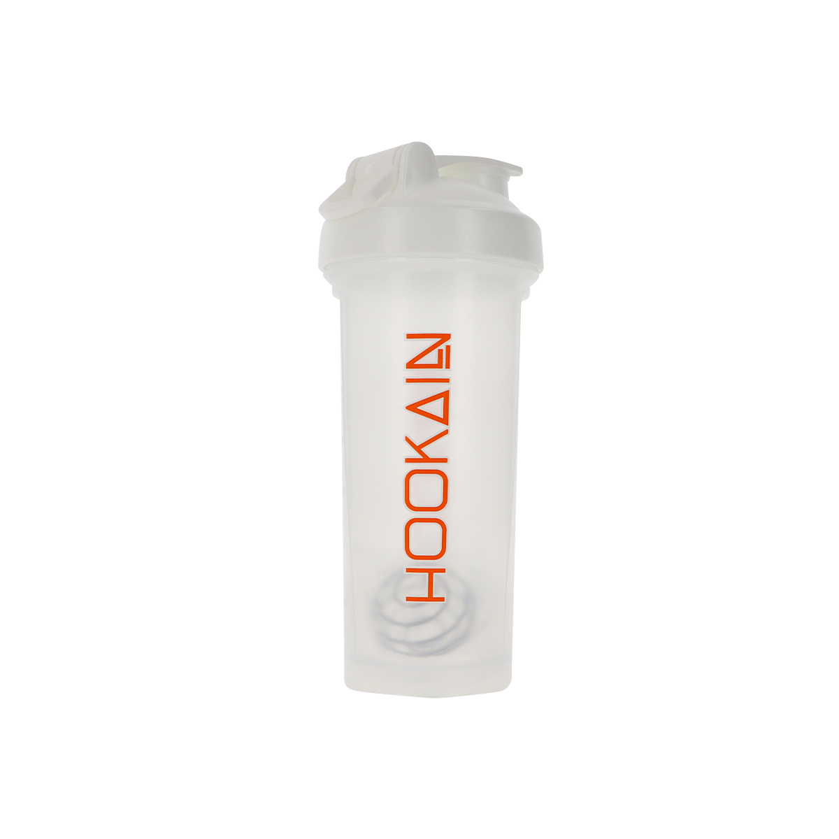 Hookain Shaker White Orange – Protein Shaker 600 ml mit Edelstahlkugel & UV-Logo 1 Hookain Shaker White Orange – Protein Shaker 600 ml mit Edelstahlkugel & UV-Logo 1