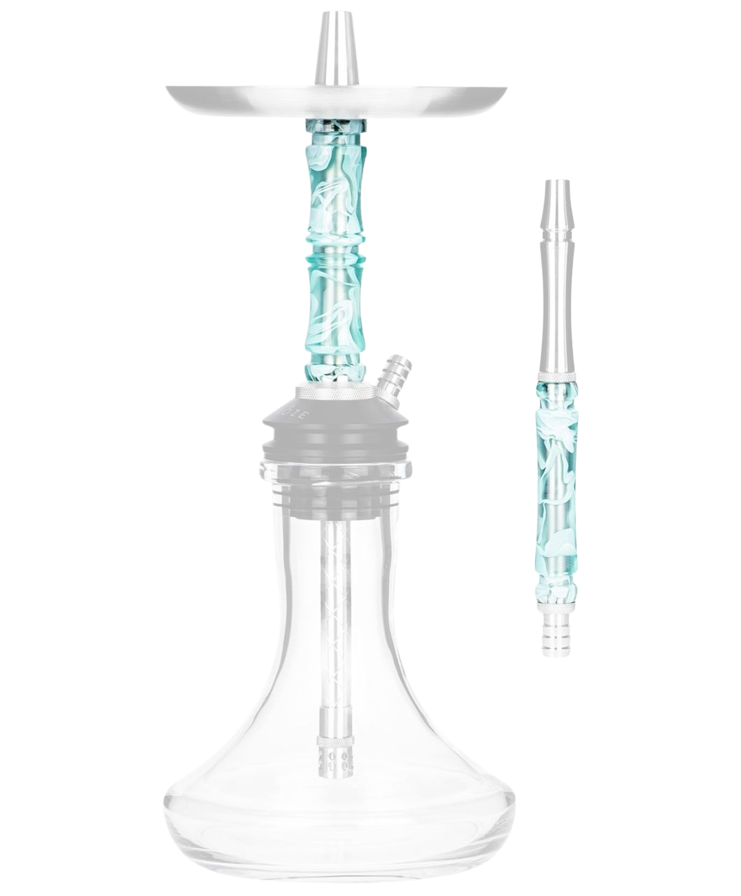 Moze Breeze Two +Line Sleeve Set Wavy Mint – Detailaufnahme des austauschbaren Rauchsäulensleeves in mintfarbenem Design. 1