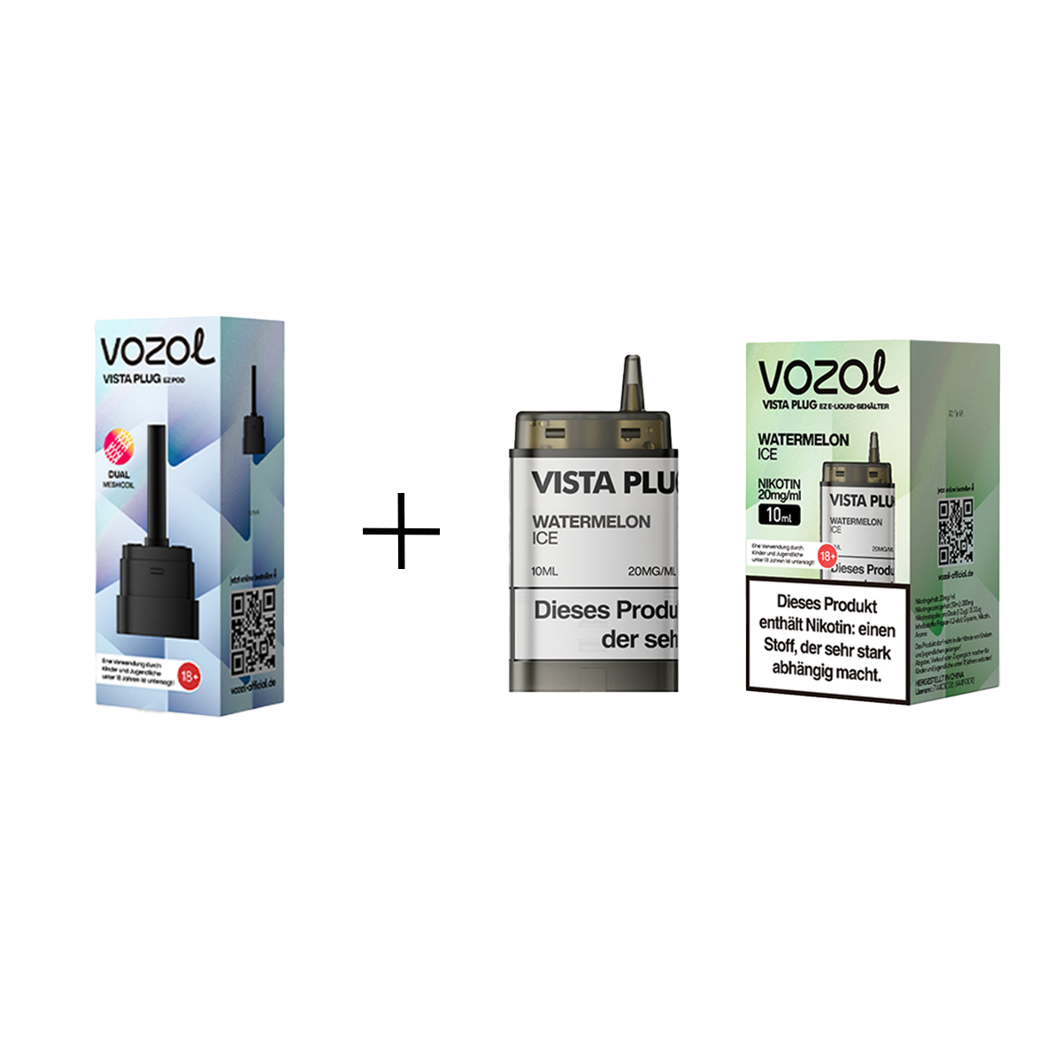 Vozol - Vista Plug Set - EZ Pod - Watermelon Ice + Empty Pod