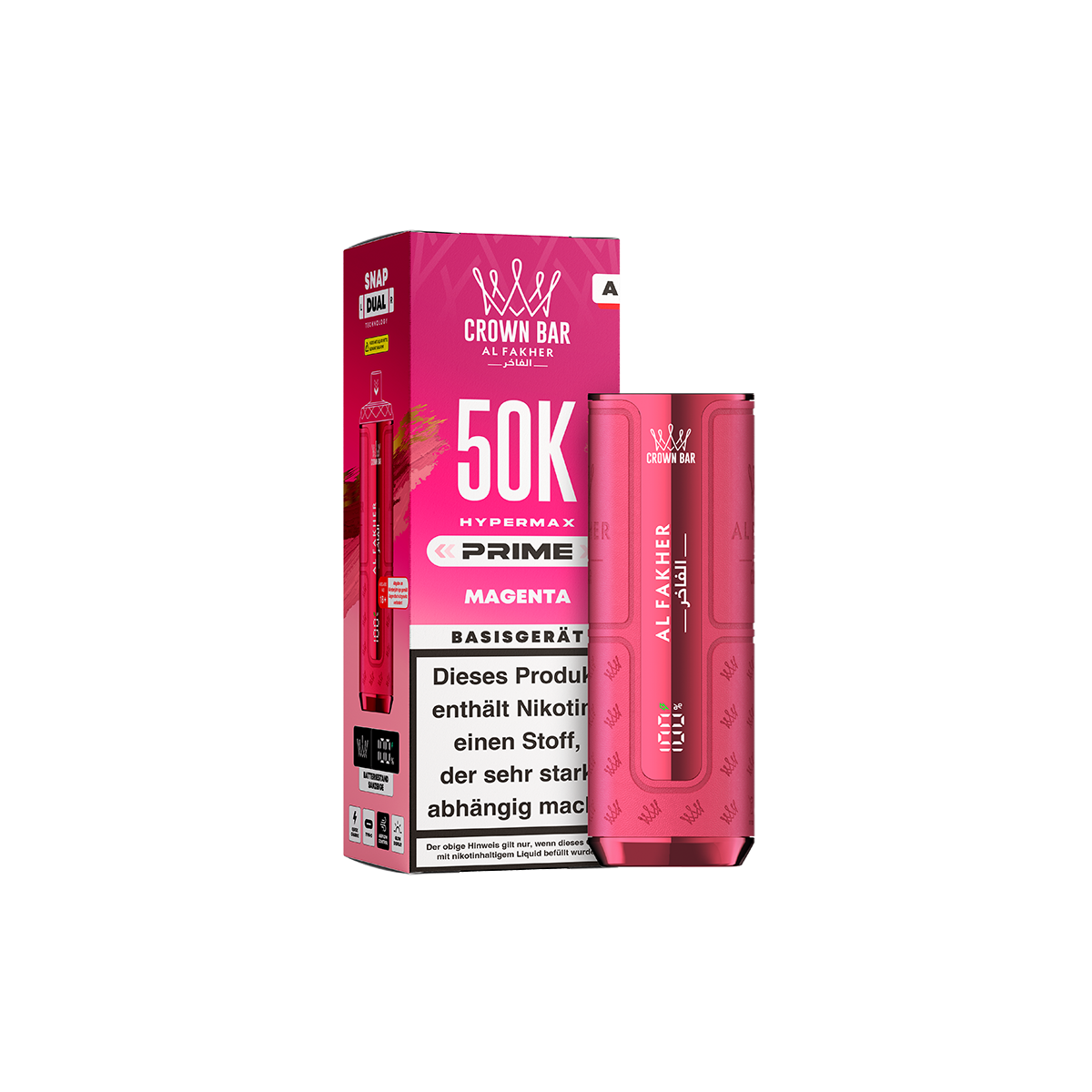 Al Fakher- Hypermax - Prime - 50K - Basisger&auml;t - Magenta 1