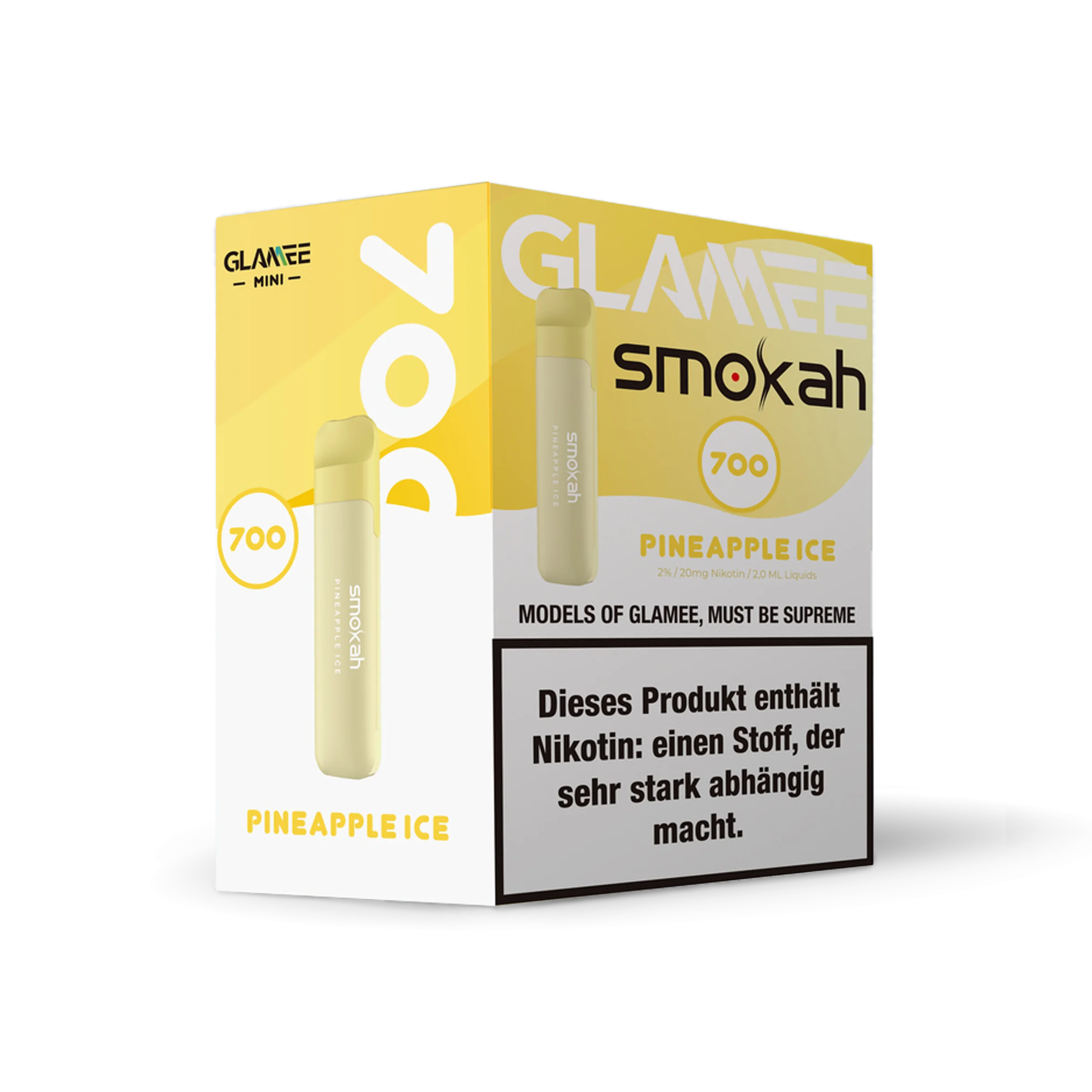 Smokah - Glamee - Pineapple Ice - Vapestick | alle Sorten günstig im Hookain Onlineshop 4