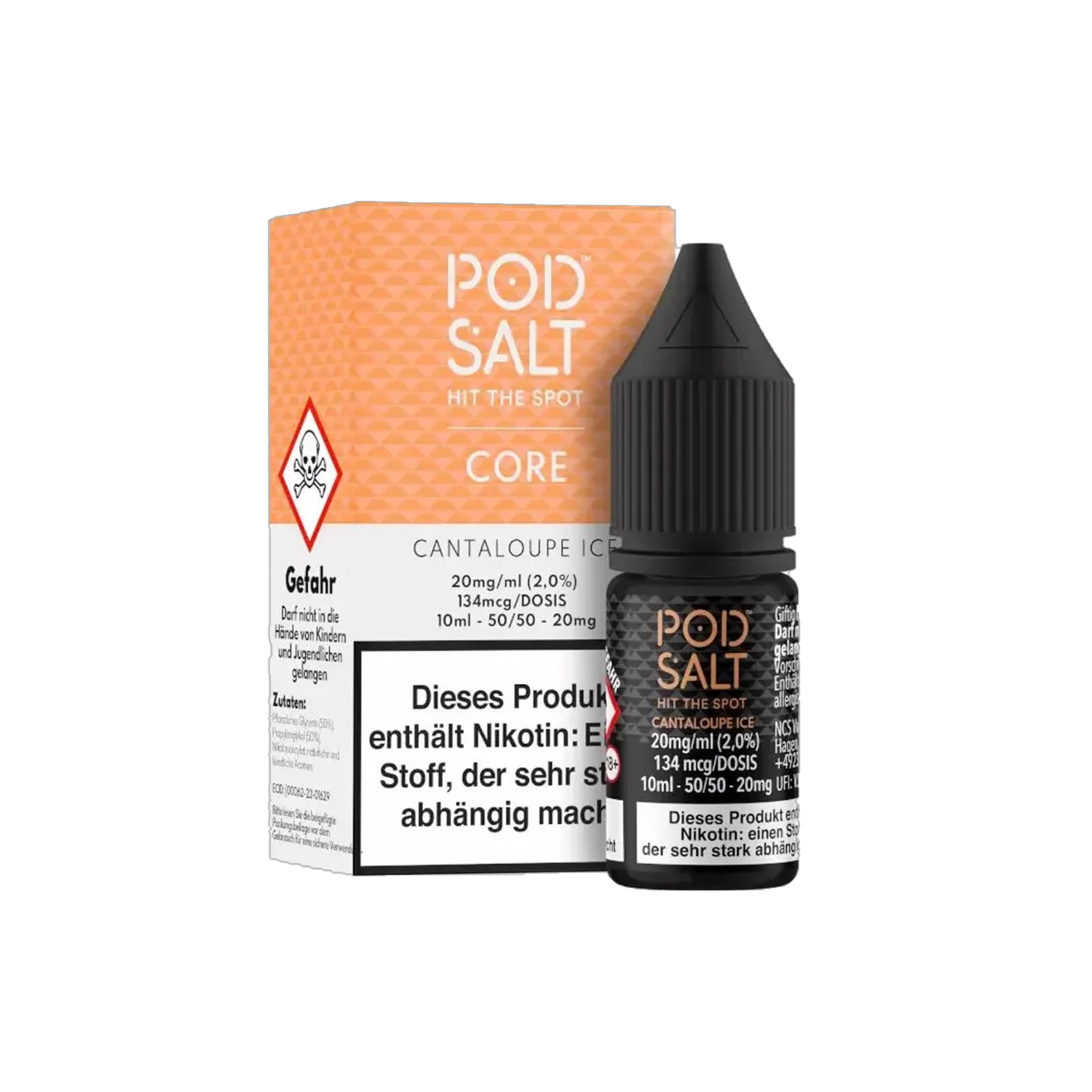 Pod Salt Core - Cantaloupe Ice - 10 ml - 20 mg