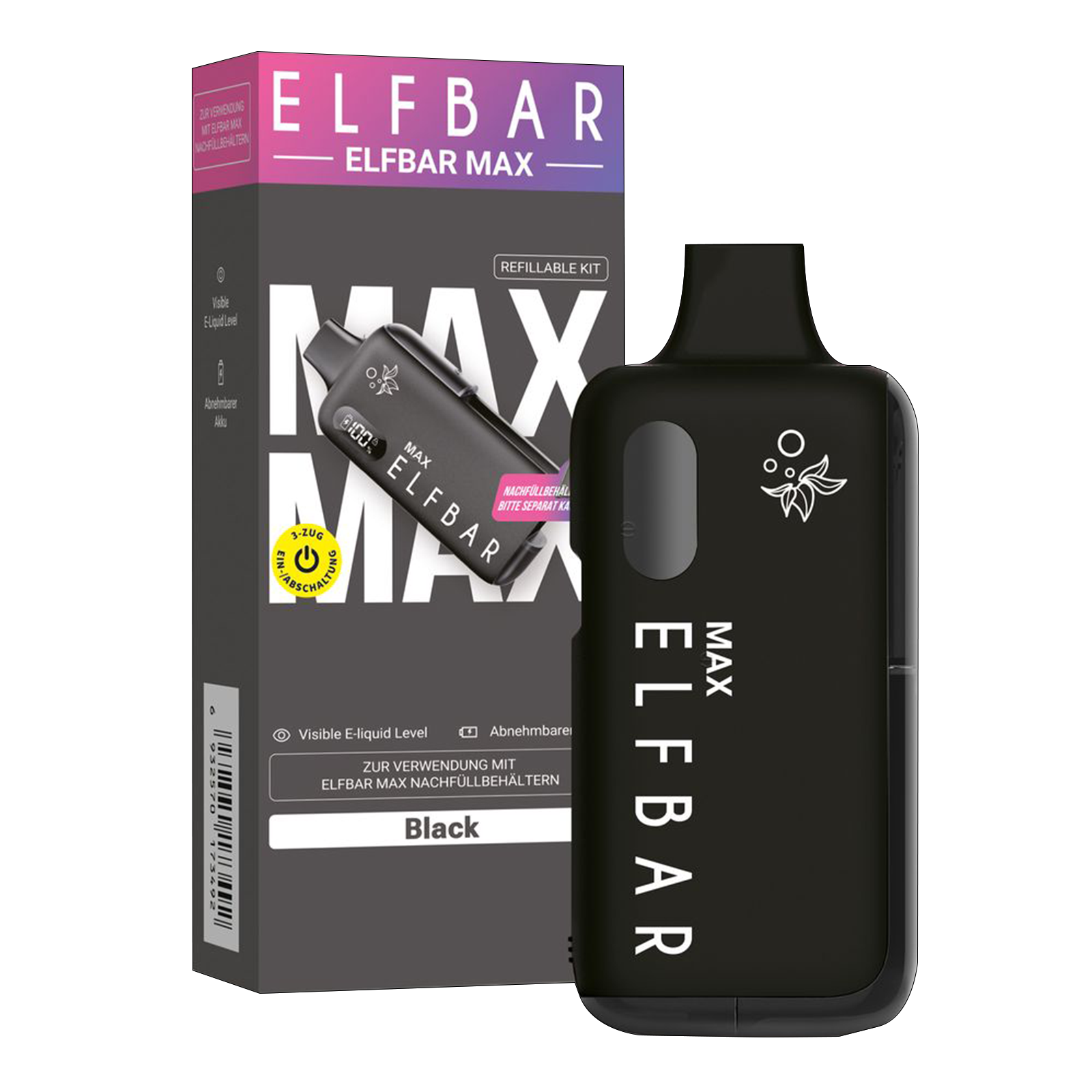 elfbar elfa kaufen Elfa Max Pod Kit Black – ELFBAR in sleek black main image 1