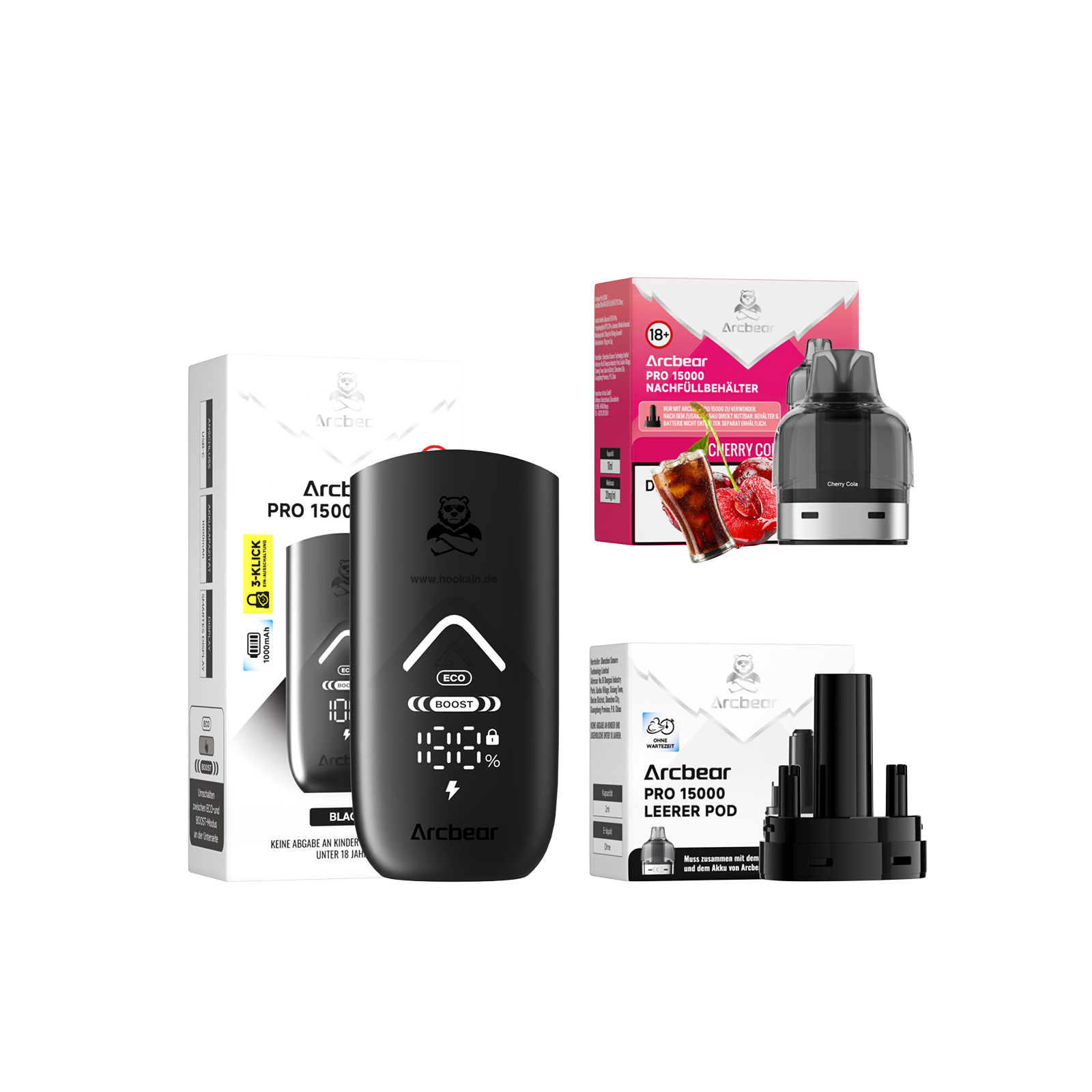 Arcbear Cherry Cola Starter Kit 10ml Pod – bis 15.000 Puffs