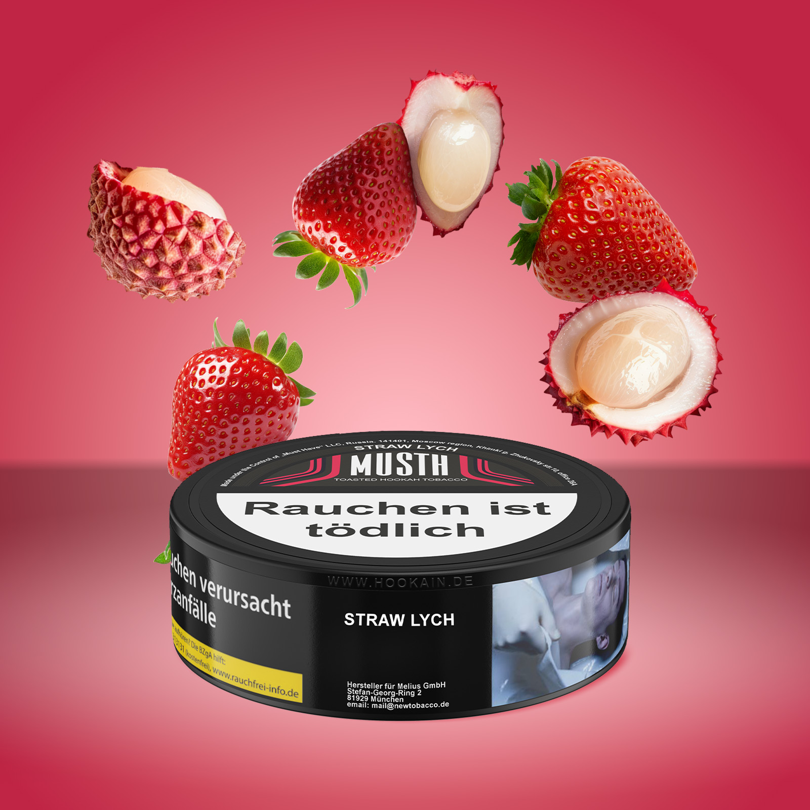 Must H Straw Lynch 125g – Erdbeere & Litschi Tabak bestellen 1