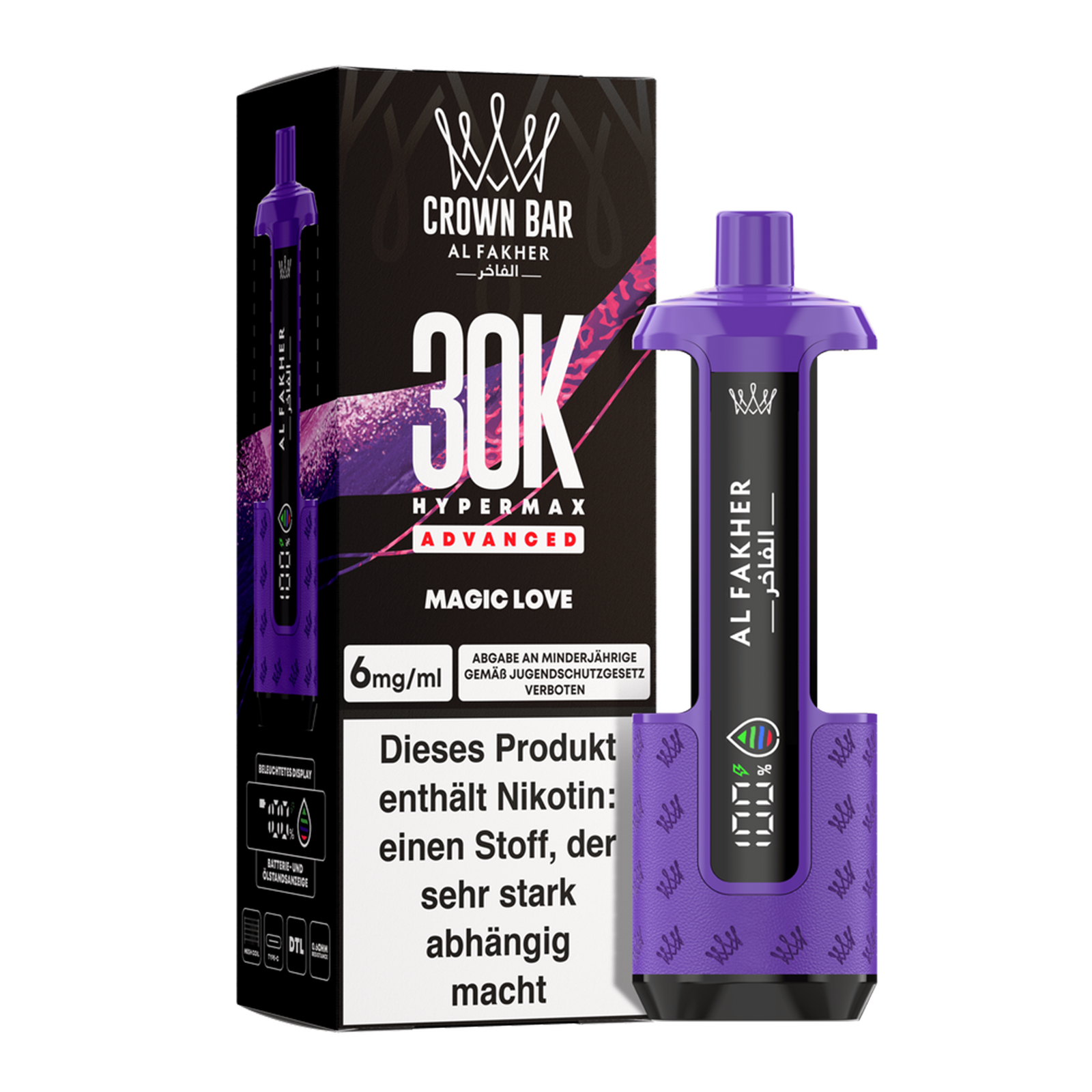 Al Fakher - Crown Bar - Hypermax - Advanced - 30K - Magic Love 2