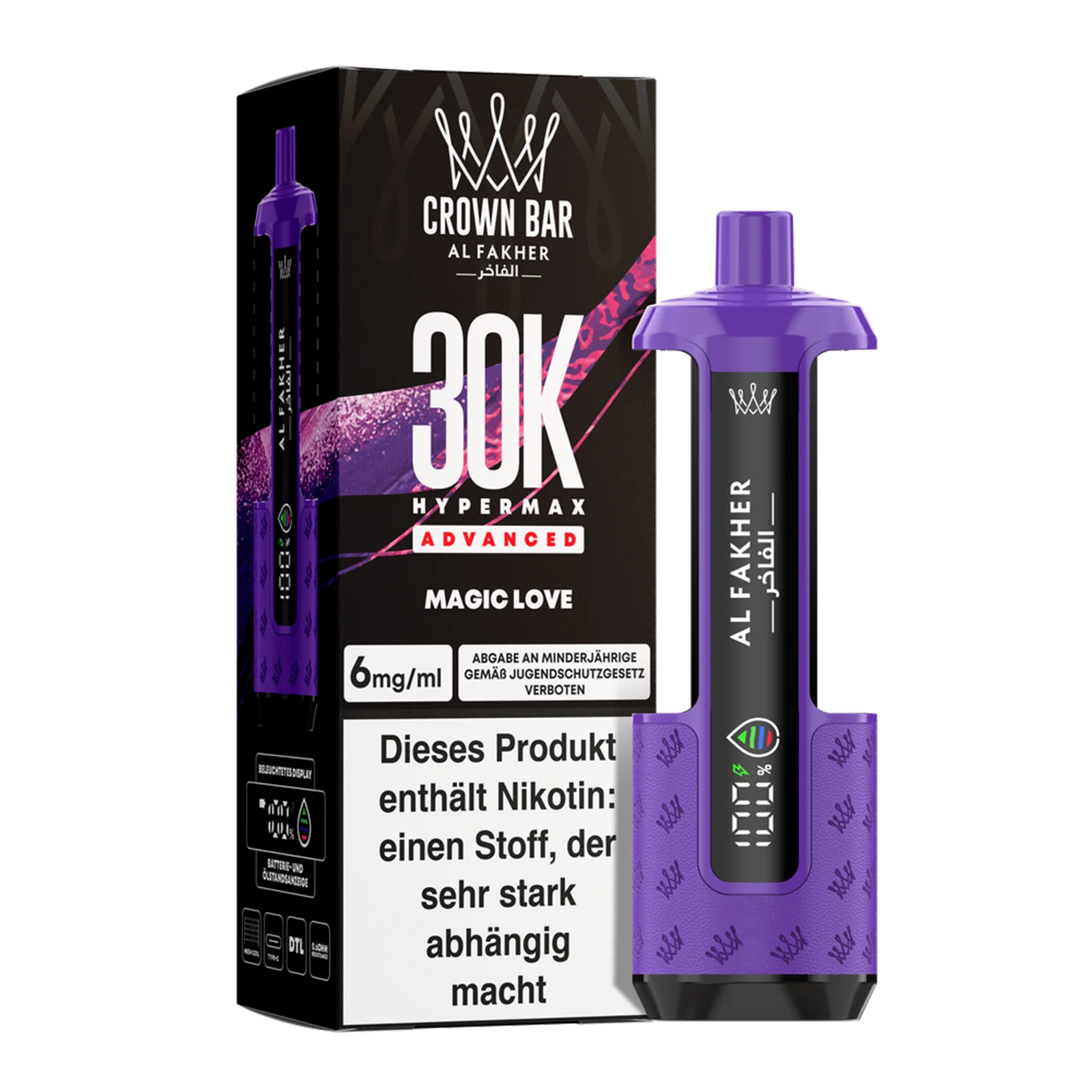 Al Fakher - Crown Bar - Hypermax - Advanced - 30K - Magic Love 2