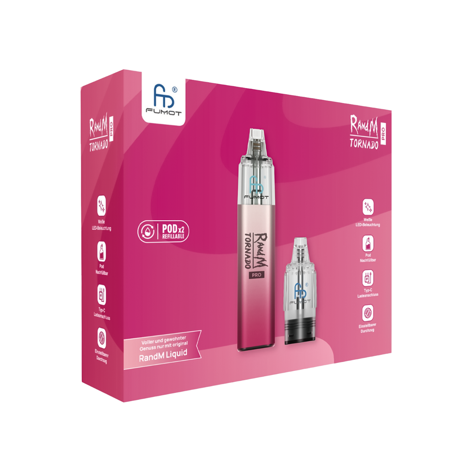 RandM Tornado Pro Pod Kit Pink | E-Zigaretten g&uuml;nstig online 3