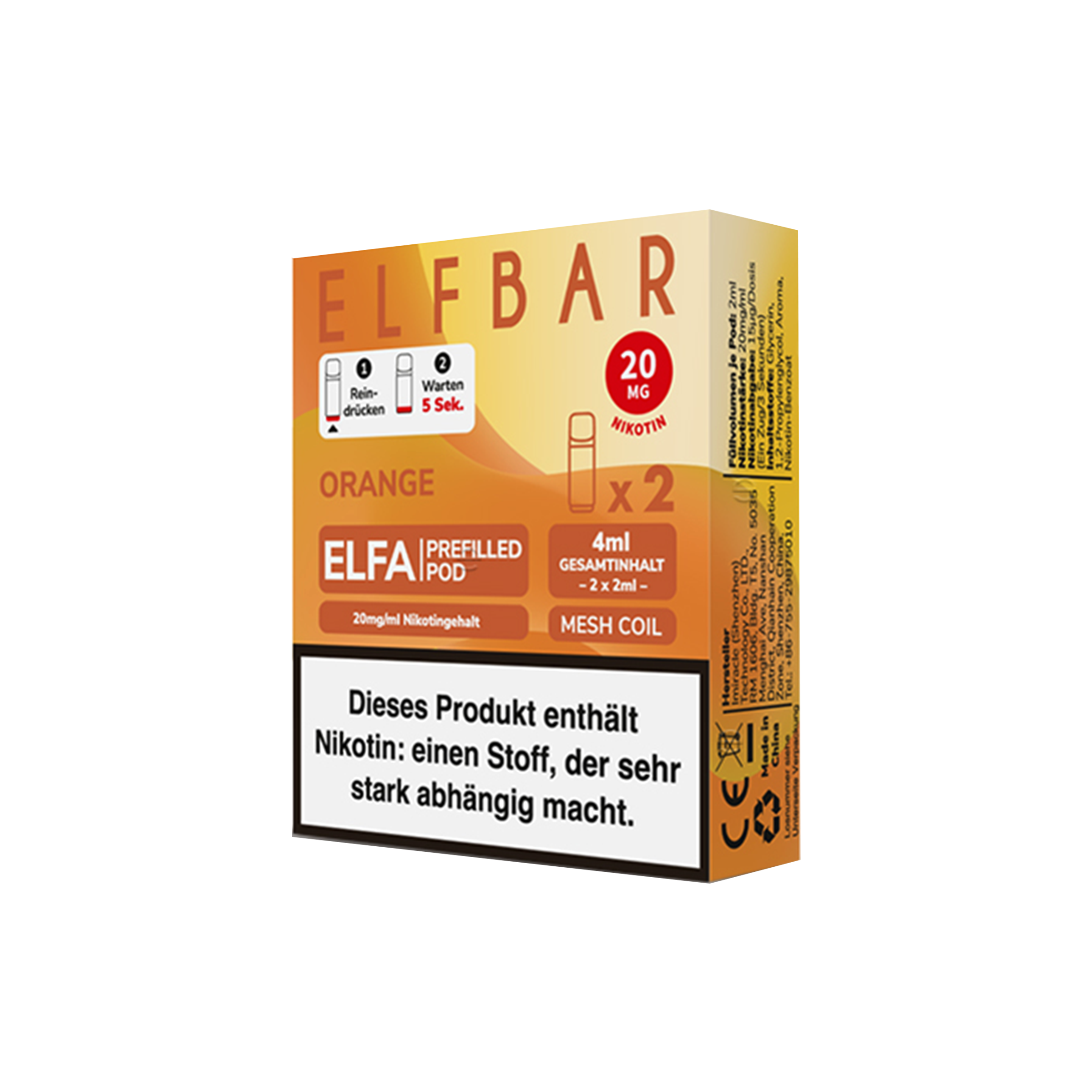 Elf Bar ELFA CP Prefilled Pod Orange | Neue Liquid Sorten1