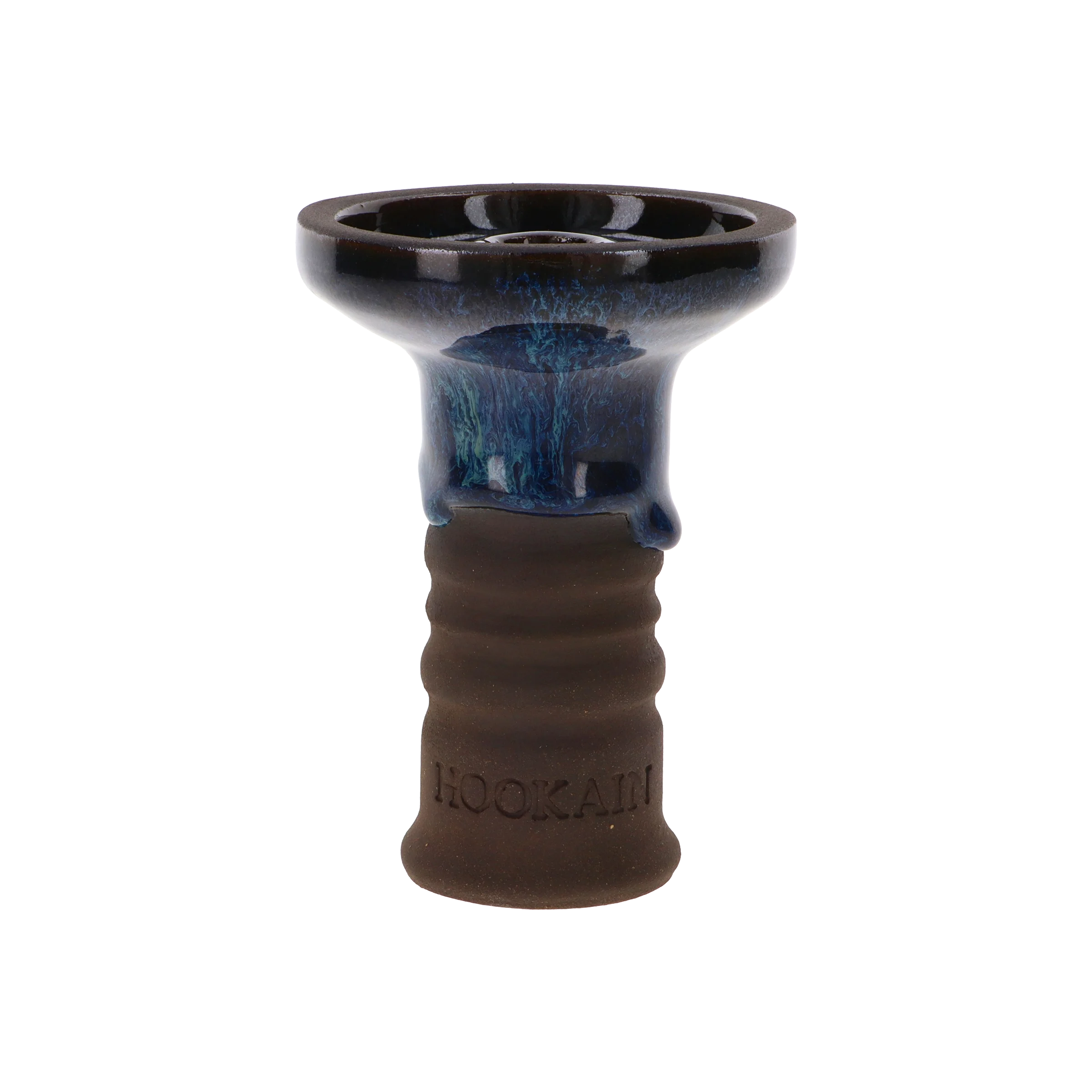 HOOKAIN Lit Lip Stone Ware Phunnel Black Wave Shishakopf