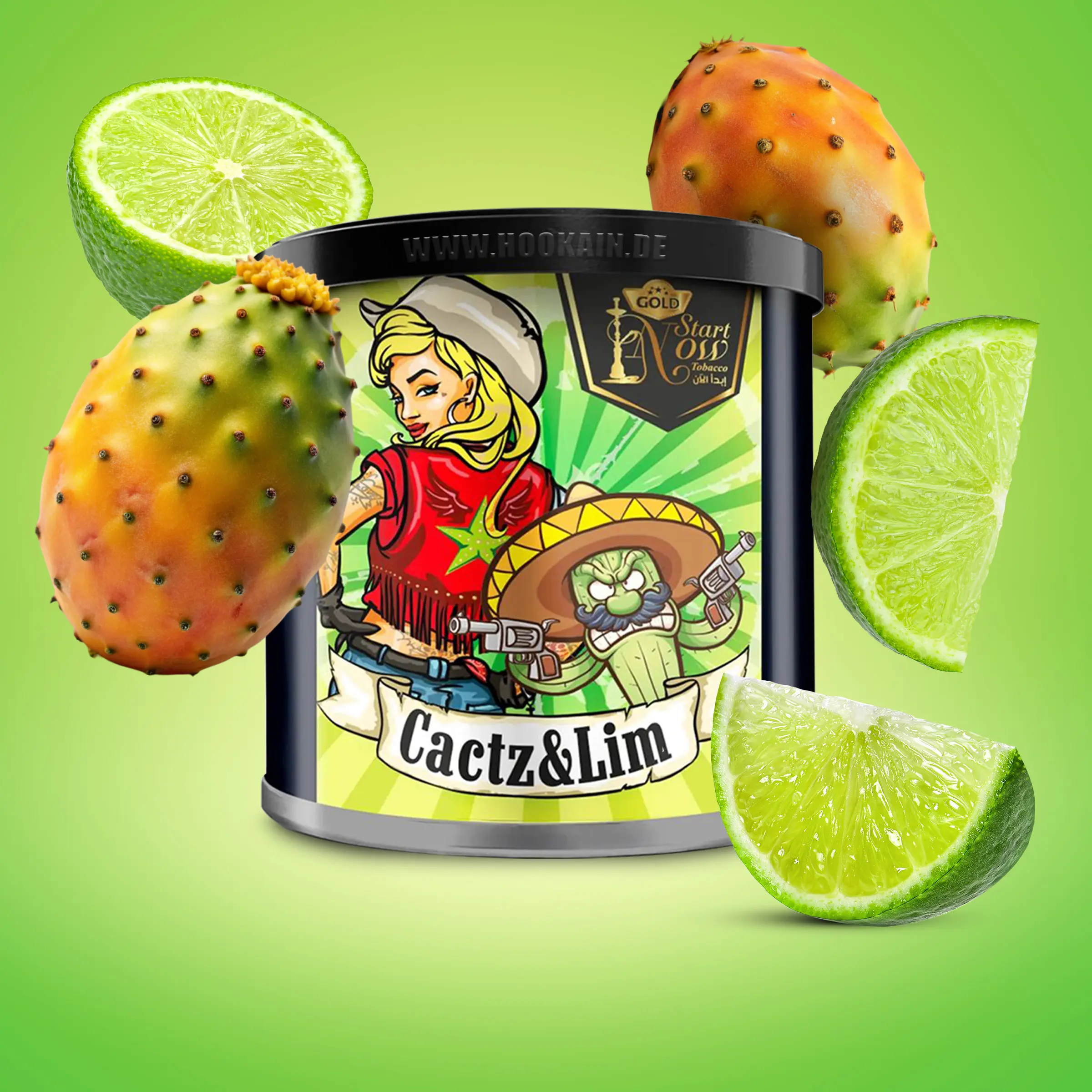 Start Now Catz & Lim Shishatabak 200g – Kaktusfeige & Limette 1