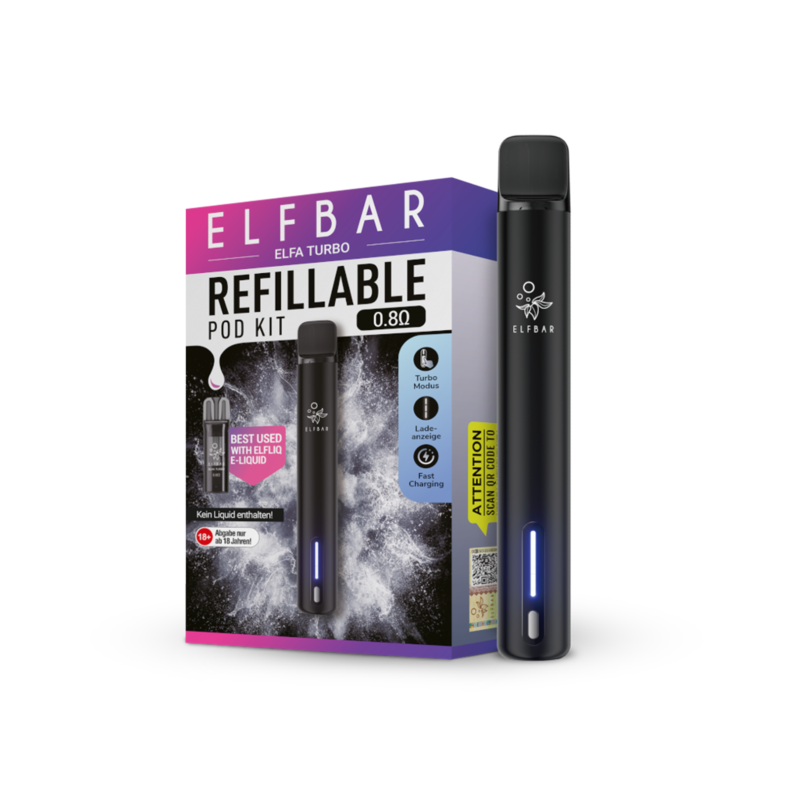 Elf Bar - ELFA - Starter Device - Black Knight Elf Bar - ELFA - Starter Device - Black Knight