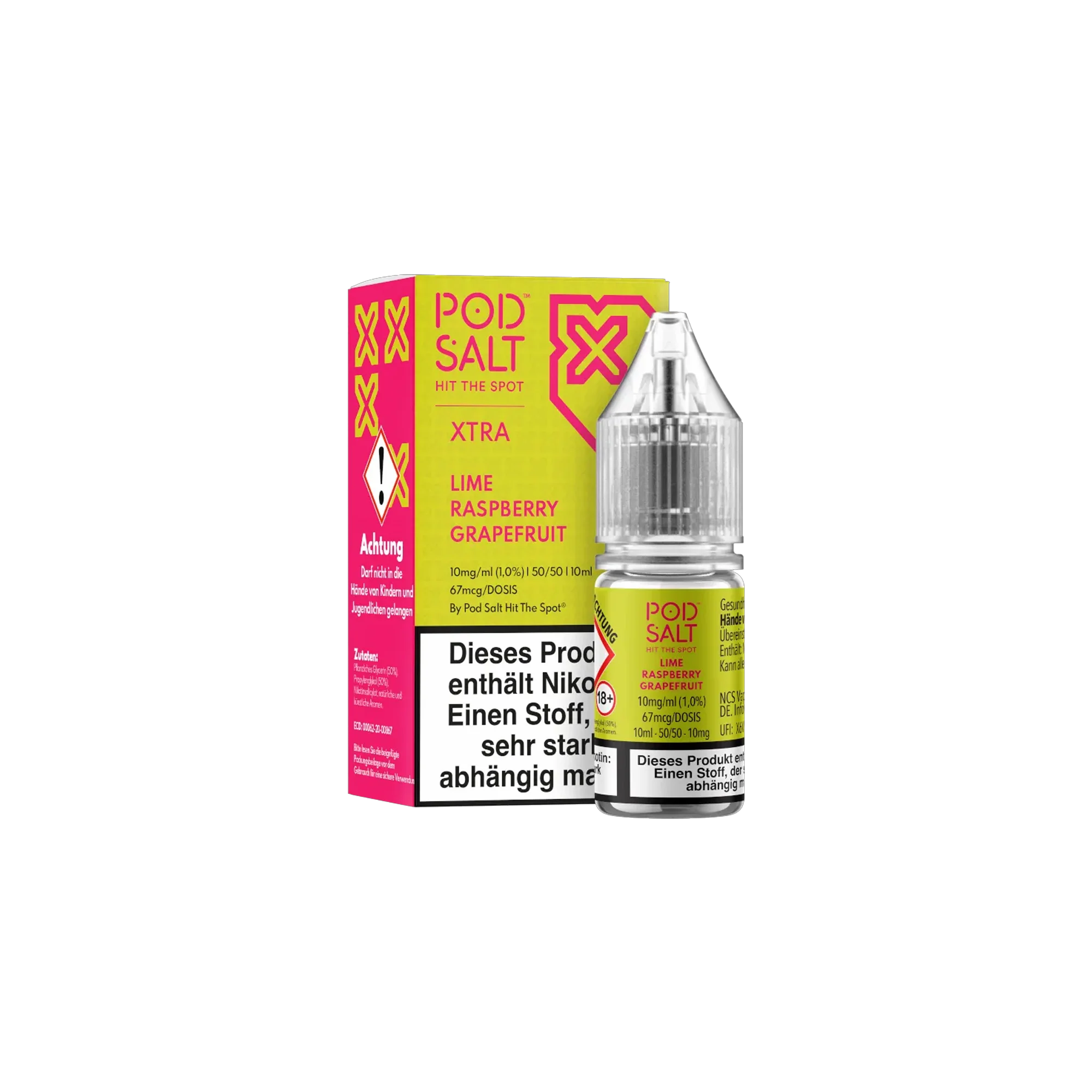 Pod Salt Xtra Nikotinsalz E-Liquid Lime Raspberry Grapefruit 10 ml mit 10 mg günstig bestellen 2