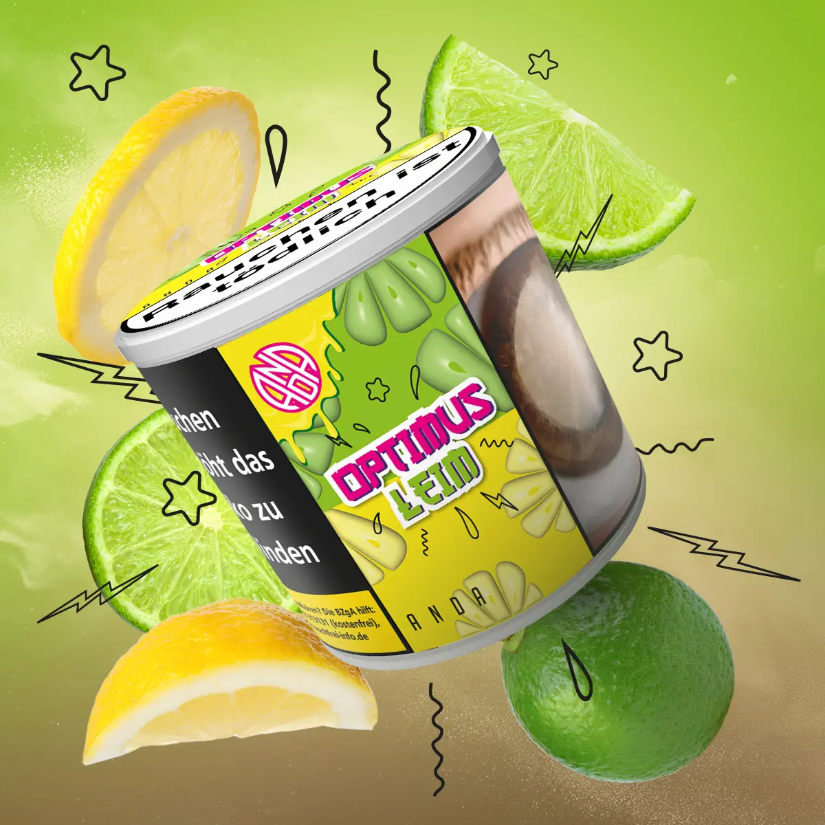 Anda Optimus Lime  200 g Shisha Tabak - Exclusiv bei Hookain