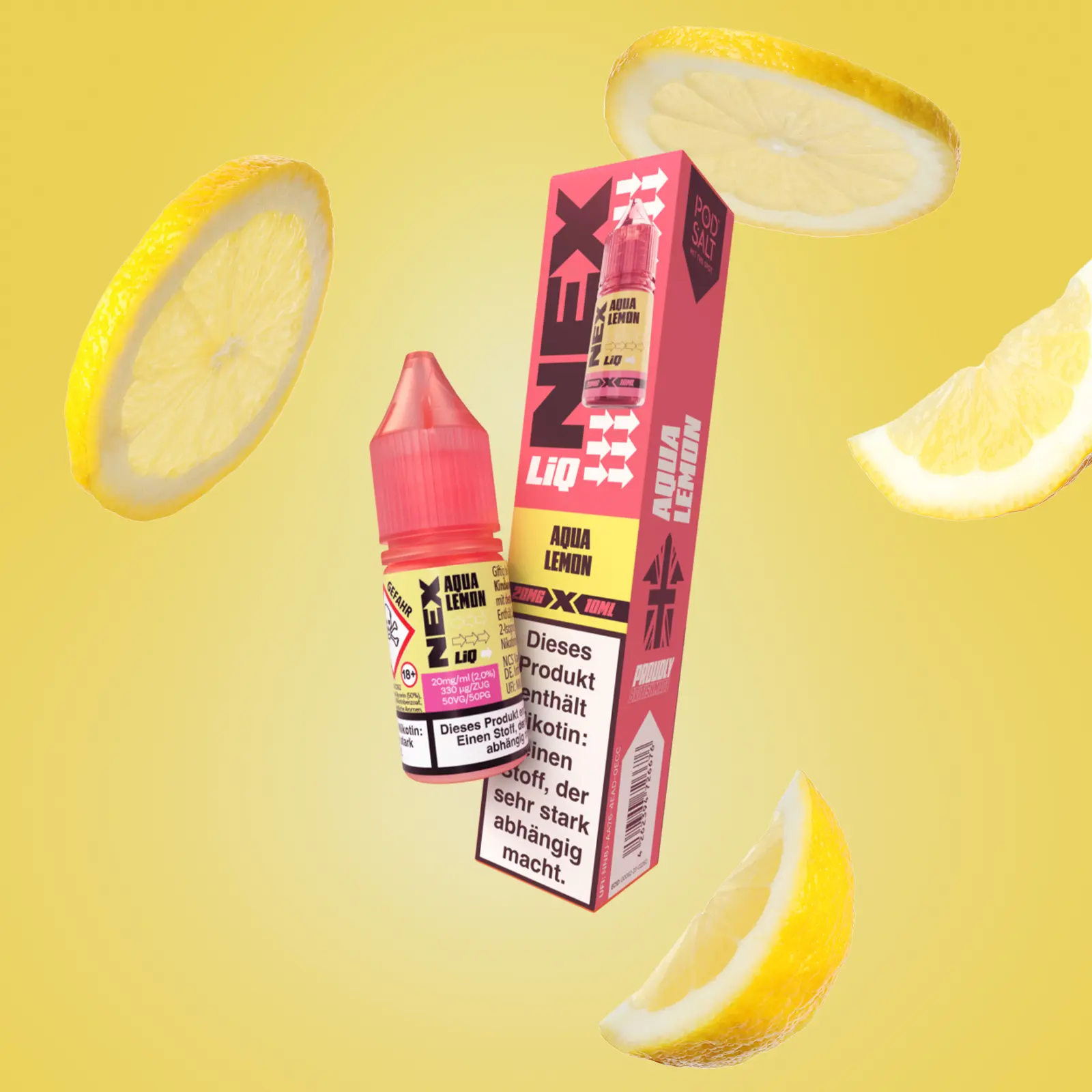 NexLiq - Pod Salt- NicSalt - 10 ml 20 mg Aqua Lemon 1