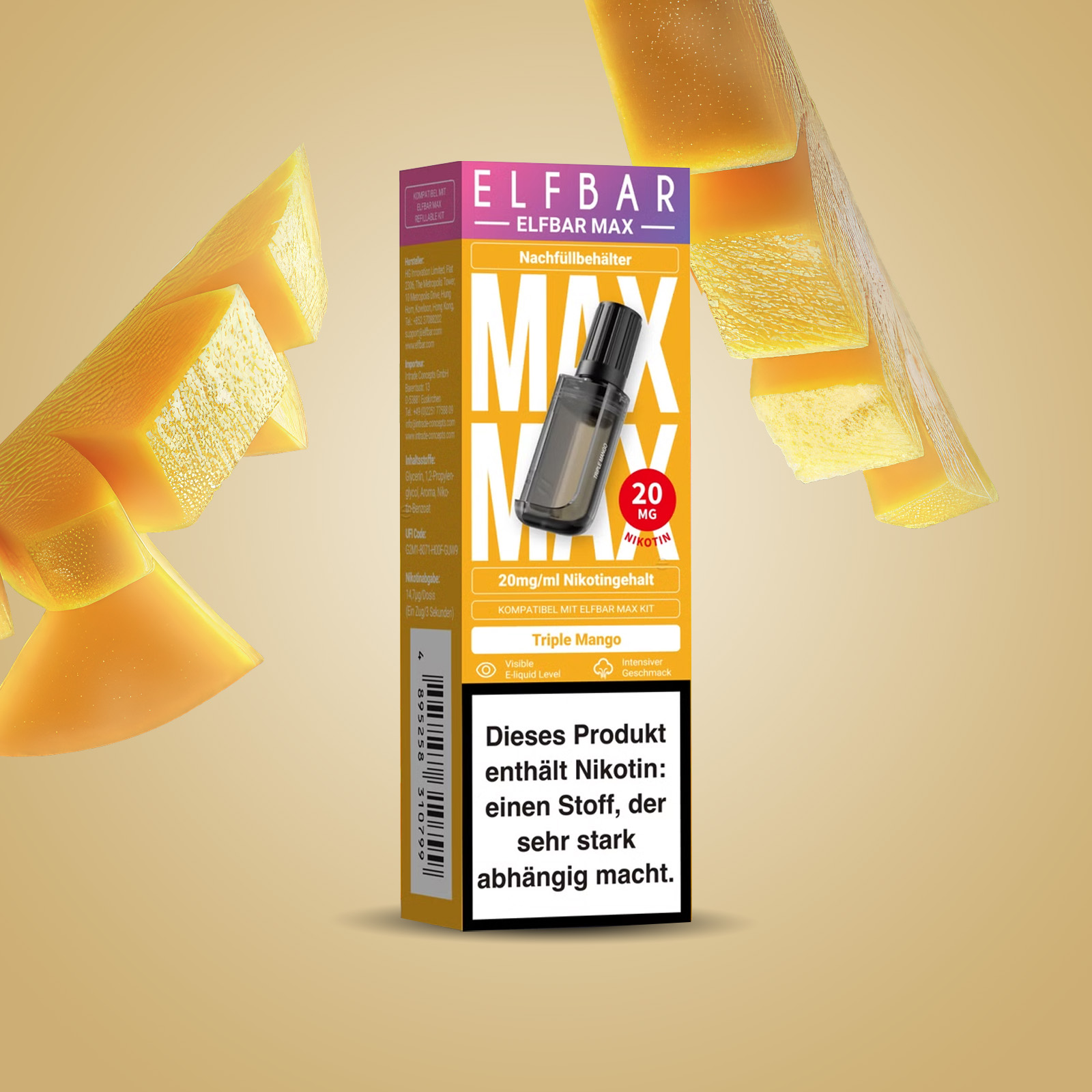 Elf Bar - Max - Pod -Triple Mango - 20 mg 1