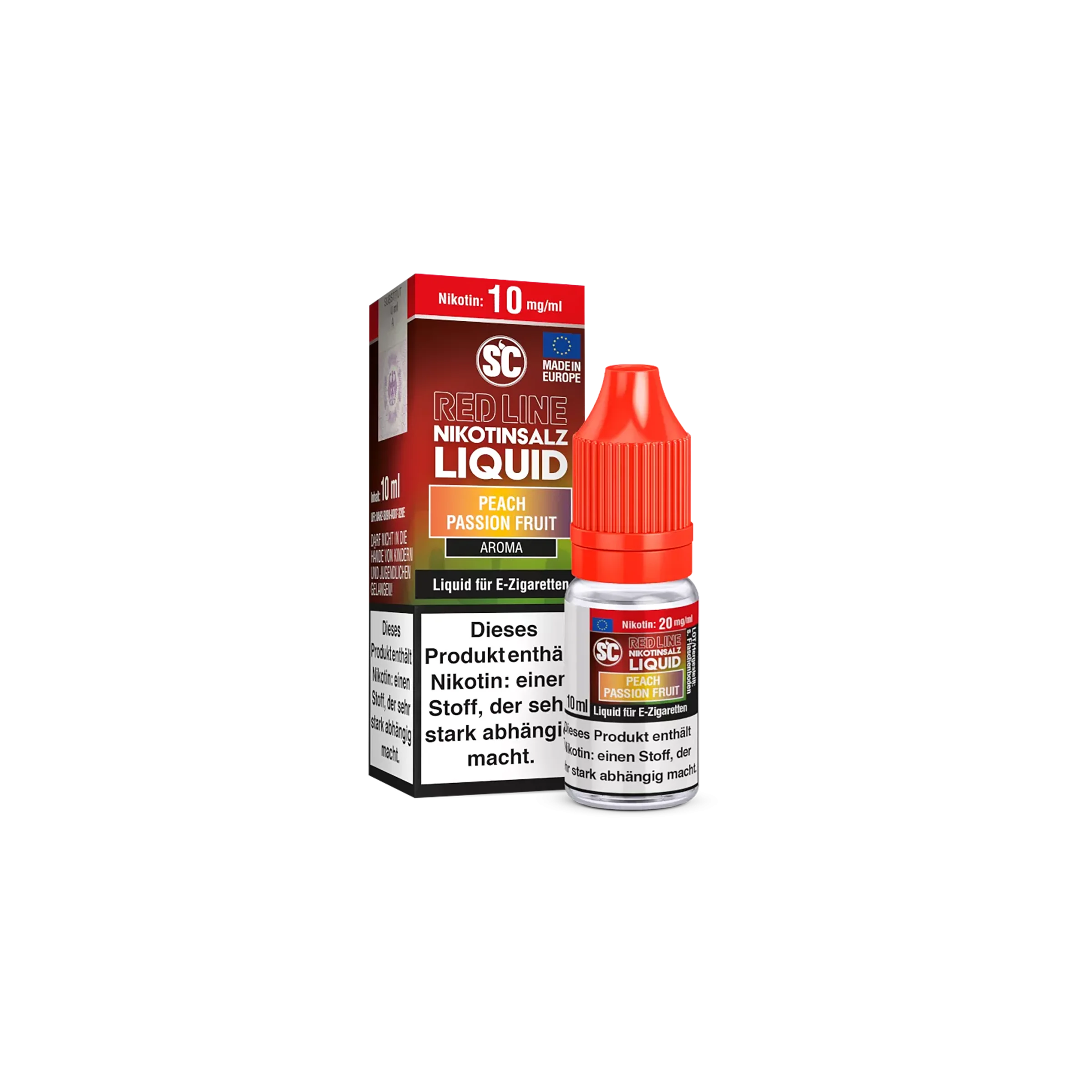 SC - E-Liquid - NicSalt - Red Line - Peach Passion Fruit - 10 ml - 10 mg