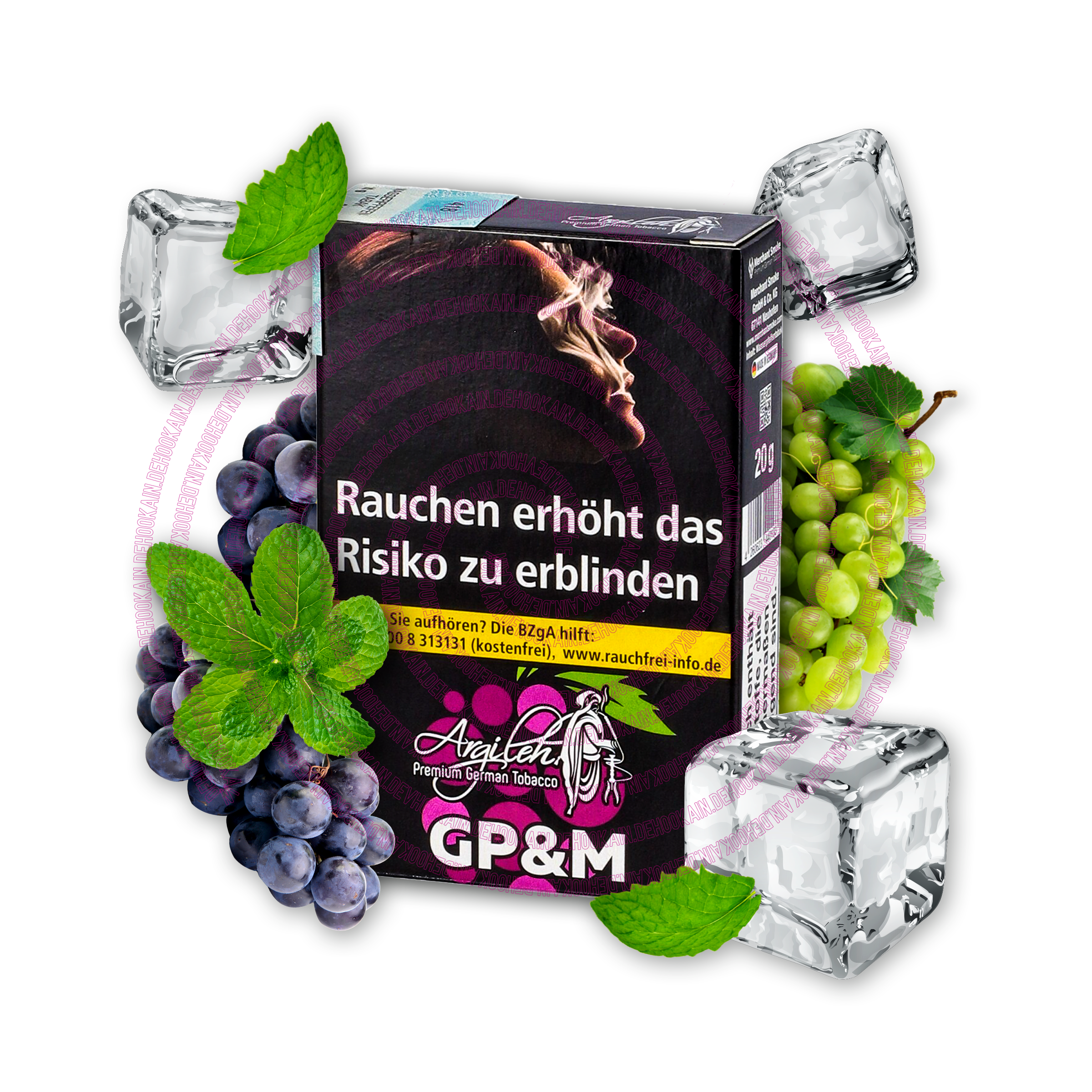 Argileh - Grayp Mnt - 20 g | Alle neuen Tabak Sorten günstig online kaufen - Hookain Shisha-Onlineshop-2