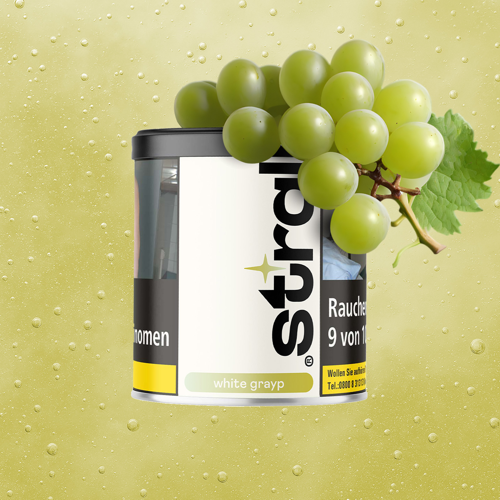 Stral White Grayp 200 g Shisha Tabak – klassischer Traubengeschmack 1