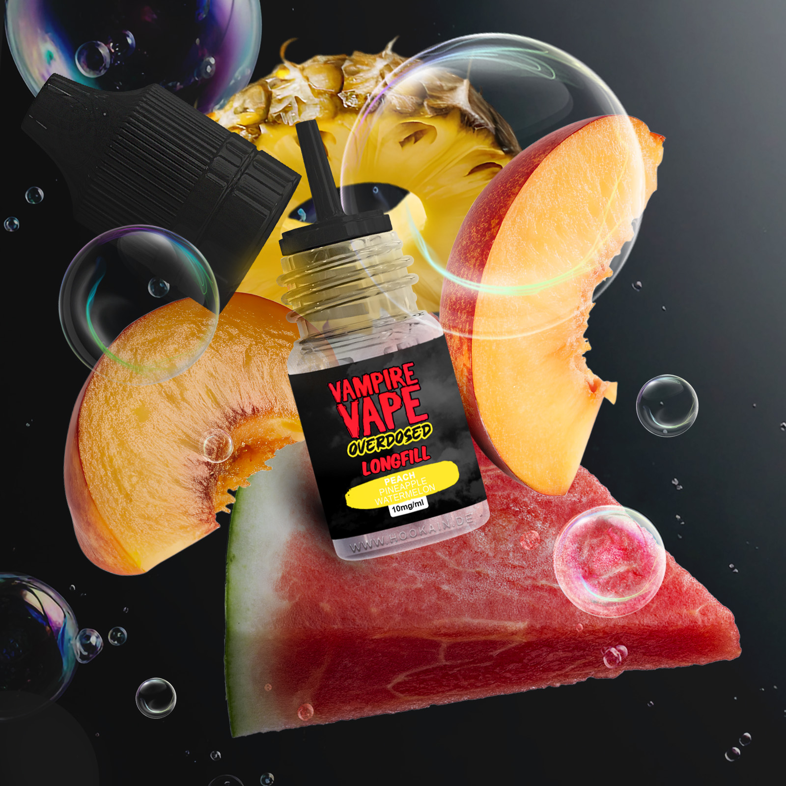 Vampire Vape Overdosed 10 ml - Peach Pineapple Watermelon – 10 mg 1