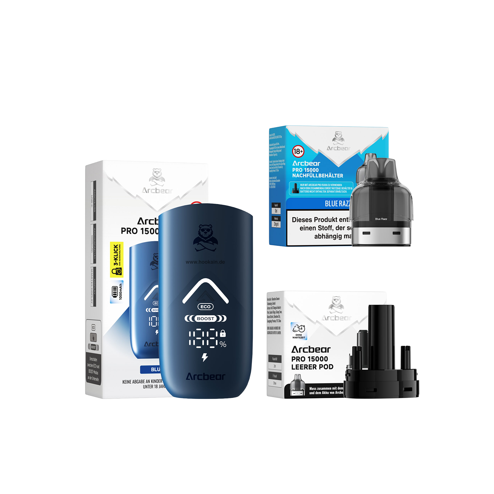 Arcbear Starter Kit Blue Razz 2ml Podsystem – 15000 Puffs 1
