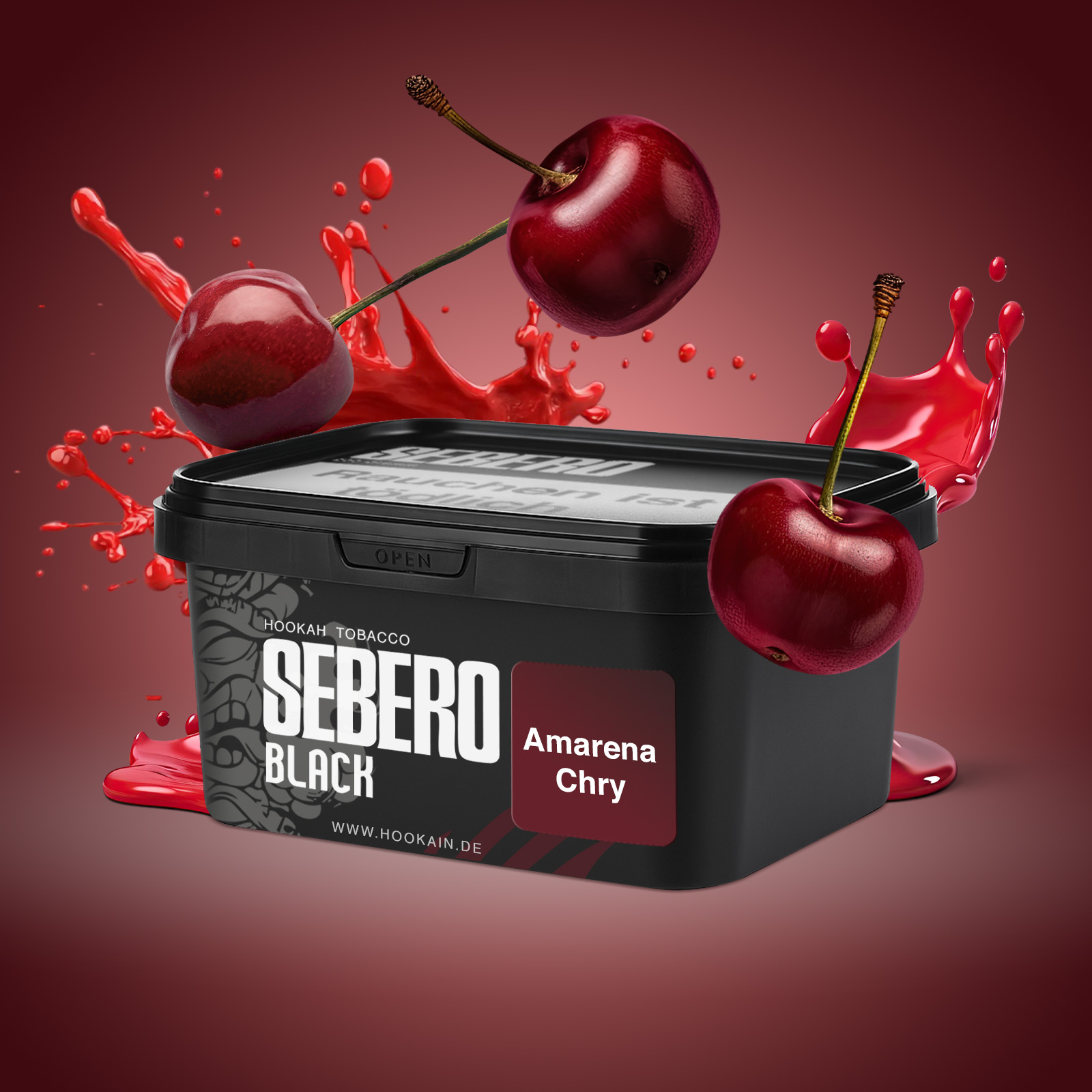 Sebero Black Amarena Chry 200 g Shisha Tabak – kräftiger Dark Blend 1