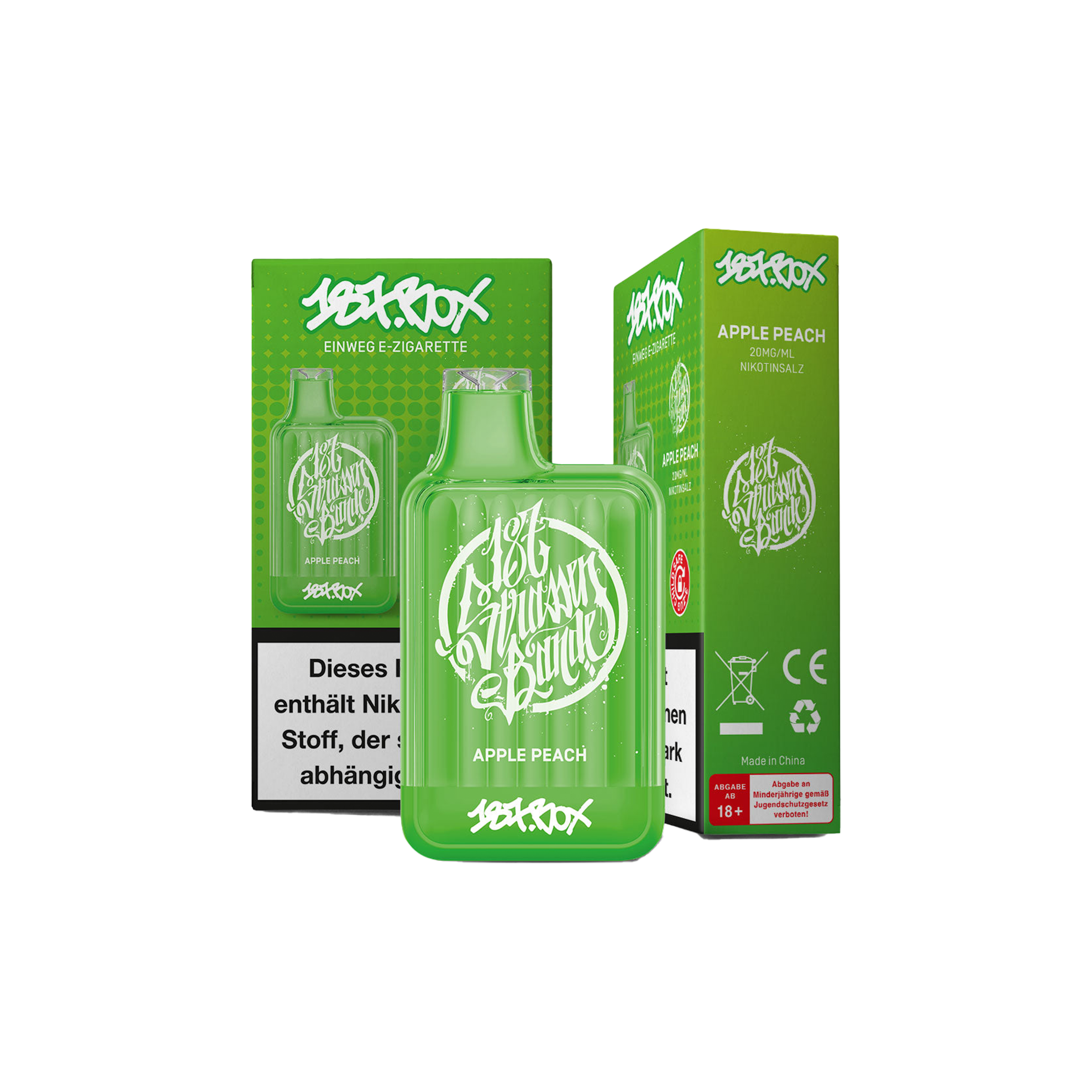 187 Vapestick - Box - Apple Peach - 20 mg | Alle neuen Sorten günstig online kaufen - Hookain E-Shisha Onlineshop