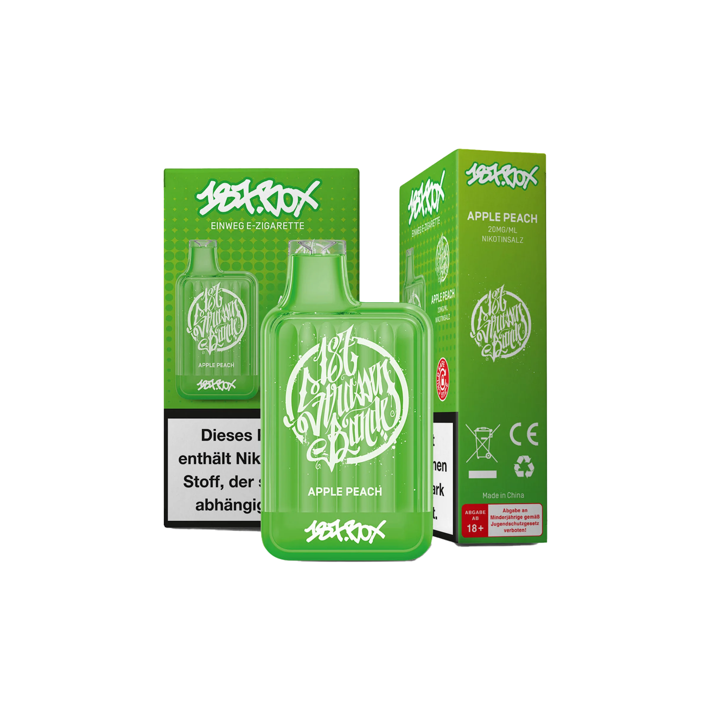 187 Vapestick - Box - Apple Peach - 20 mg | Alle neuen Sorten günstig online kaufen - Hookain E-Shisha Onlineshop