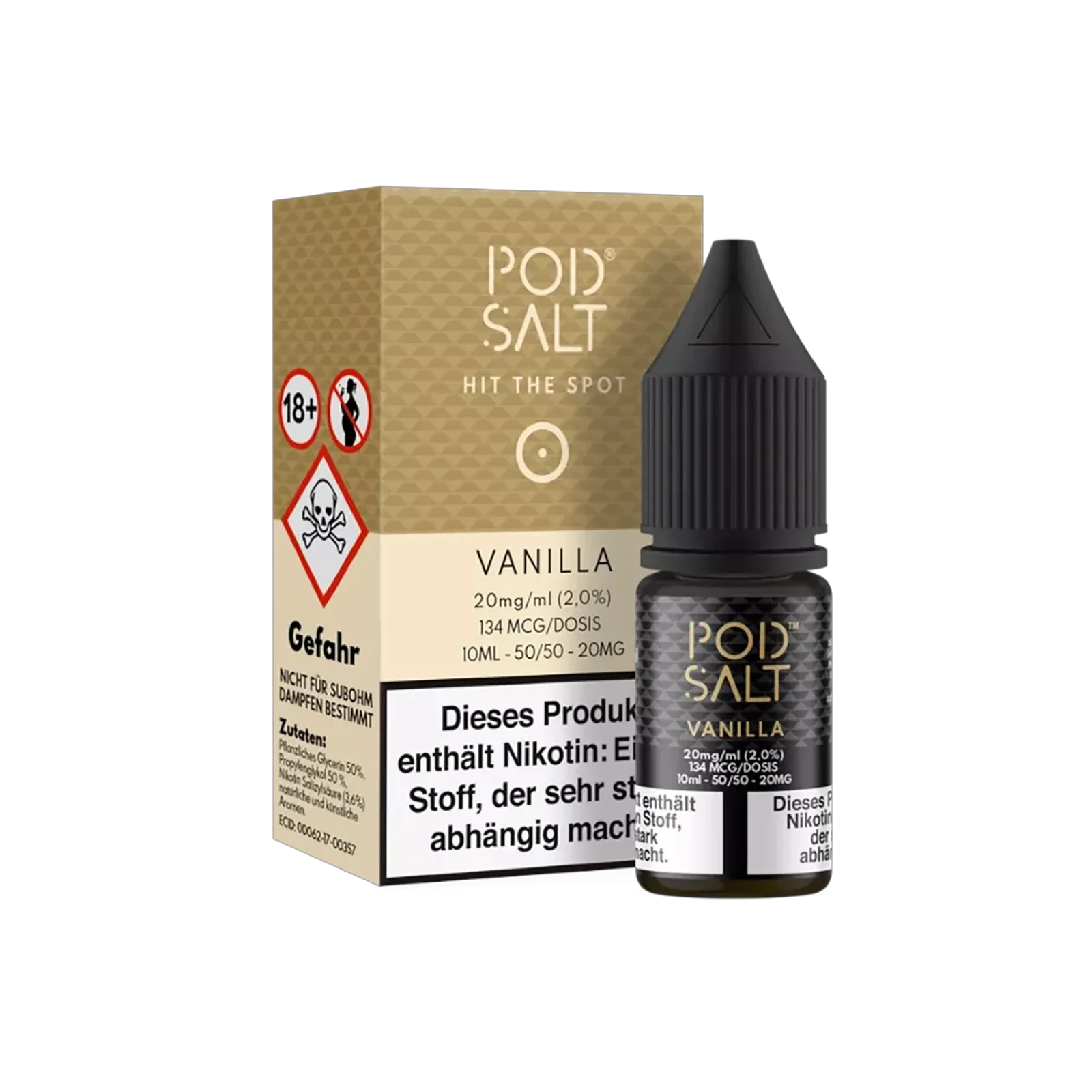 Pod Salt - E-Liquid - NicSalt - Vanilla - 10 ml - 20 mg
