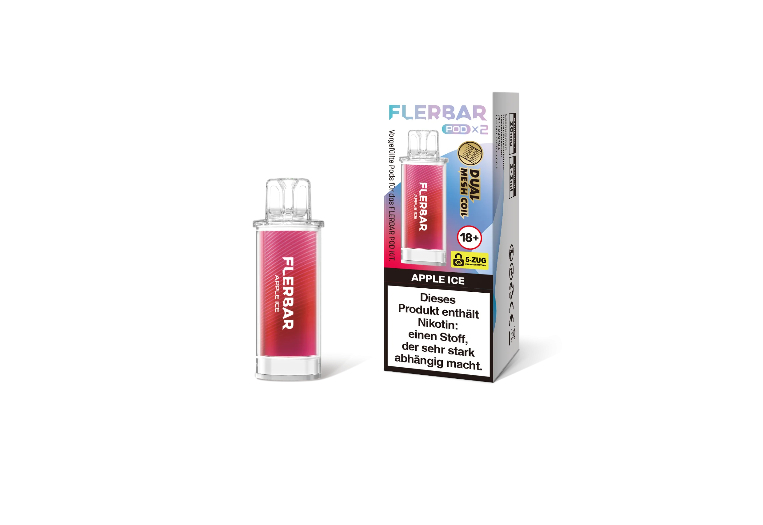 Flerbar Prefilled Pod  Apple Ice 20 mg | Günstig online 2 Flerbar Prefilled Pod  Apple Ice 20 mg | Günstig online 2