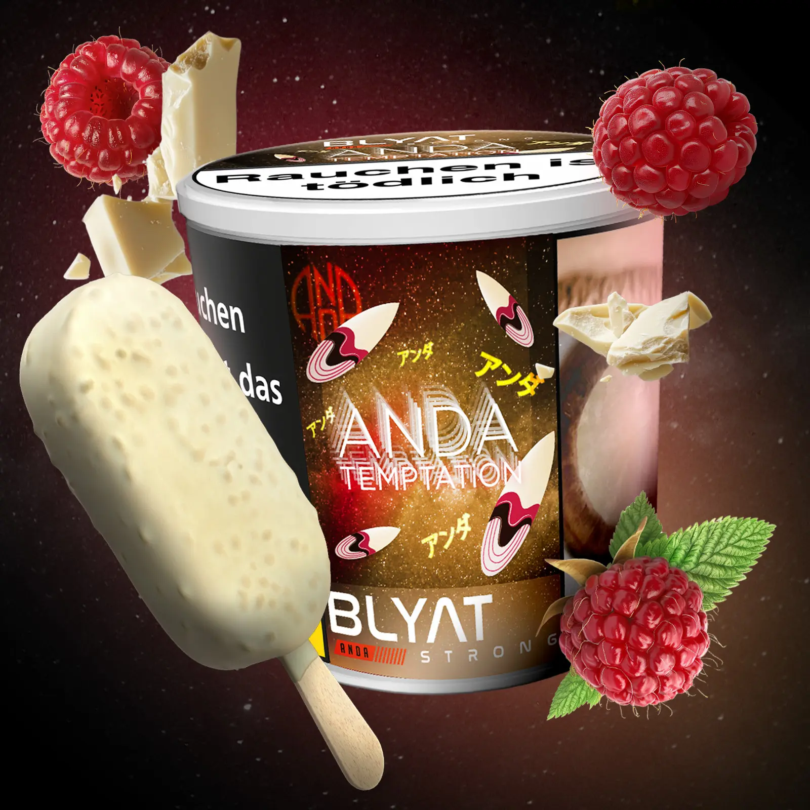 ANDA Blyat Temptation Shishatabak 200g - Burley aus Spanien 1